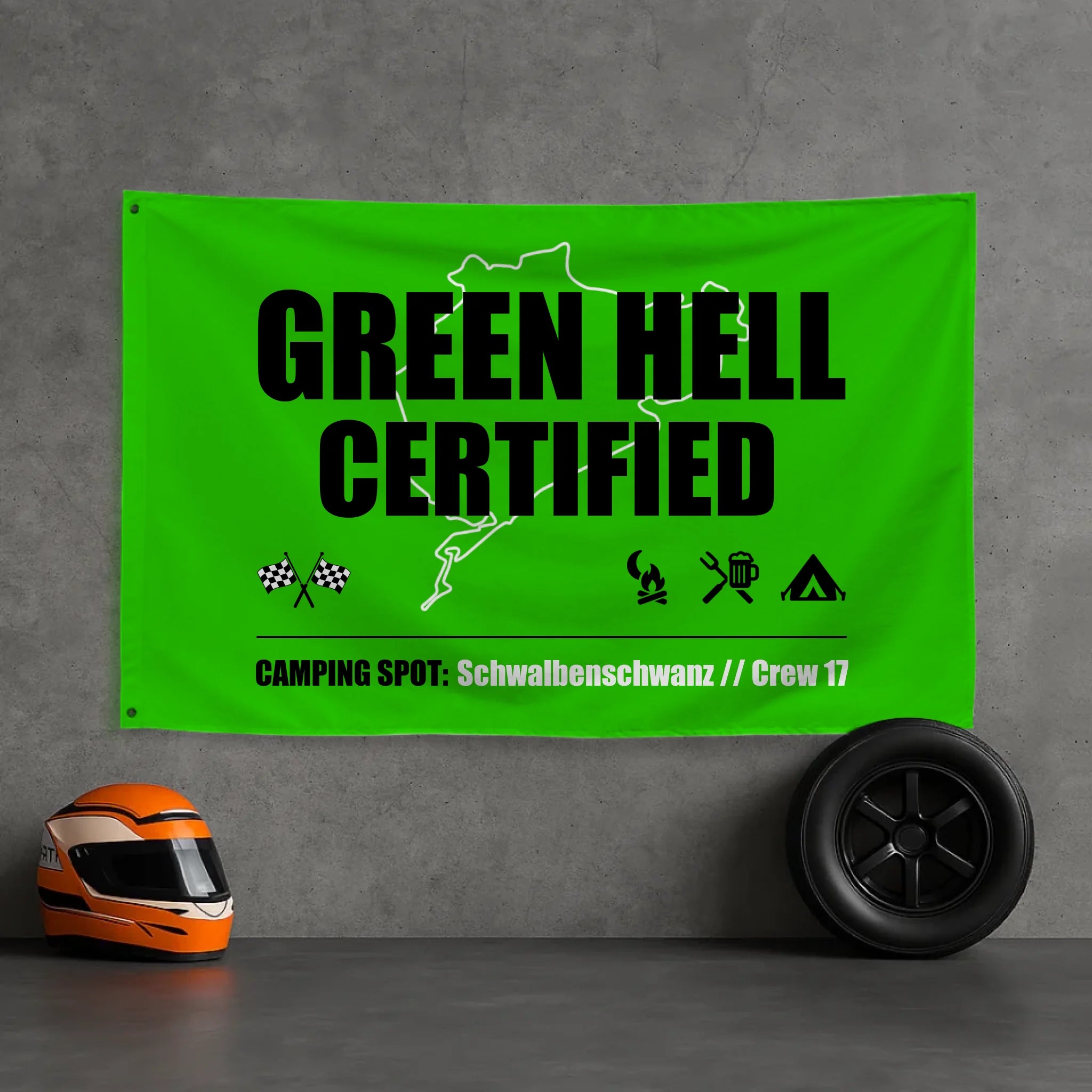 Green Hell Certified - Custom flag