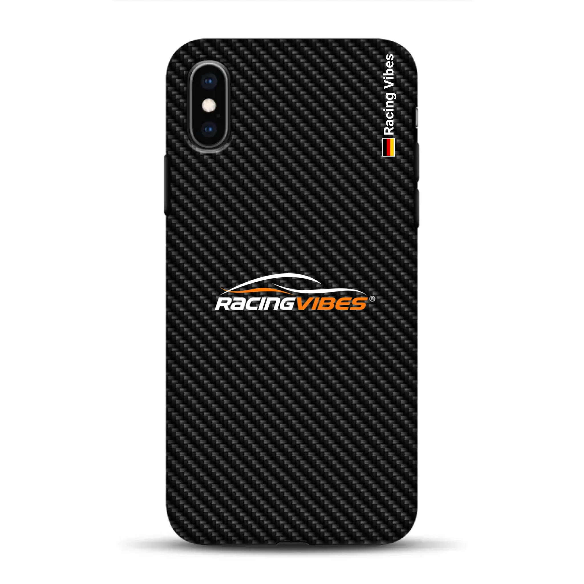 Carbon Style mit Logo Upload – Custodia premium personalizzata per iPhone