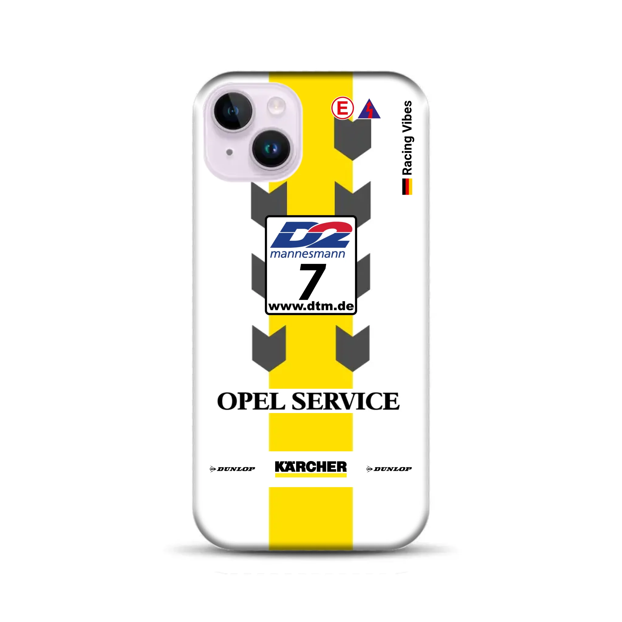 Astra V8 Coupé DTM #7 Team Phoenix 2000 Livery – Custodia premium personalizzata per iPhone
