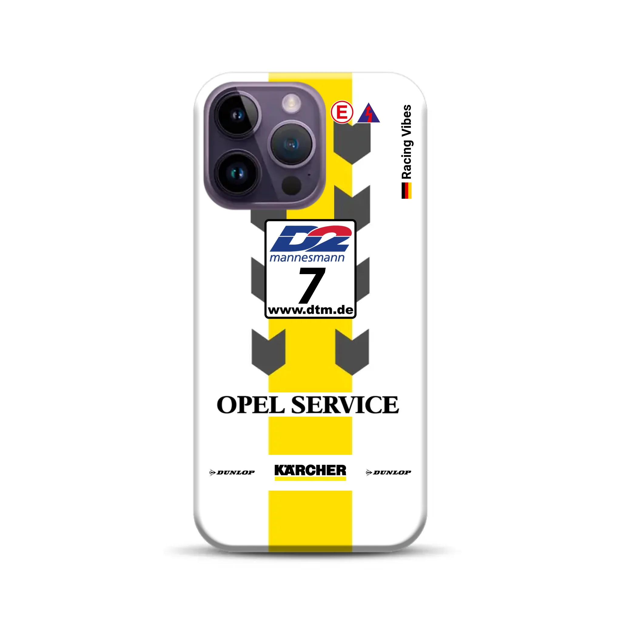 Astra V8 Coupé DTM #7 Team Phoenix 2000 Livery – Custodia premium personalizzata per iPhone