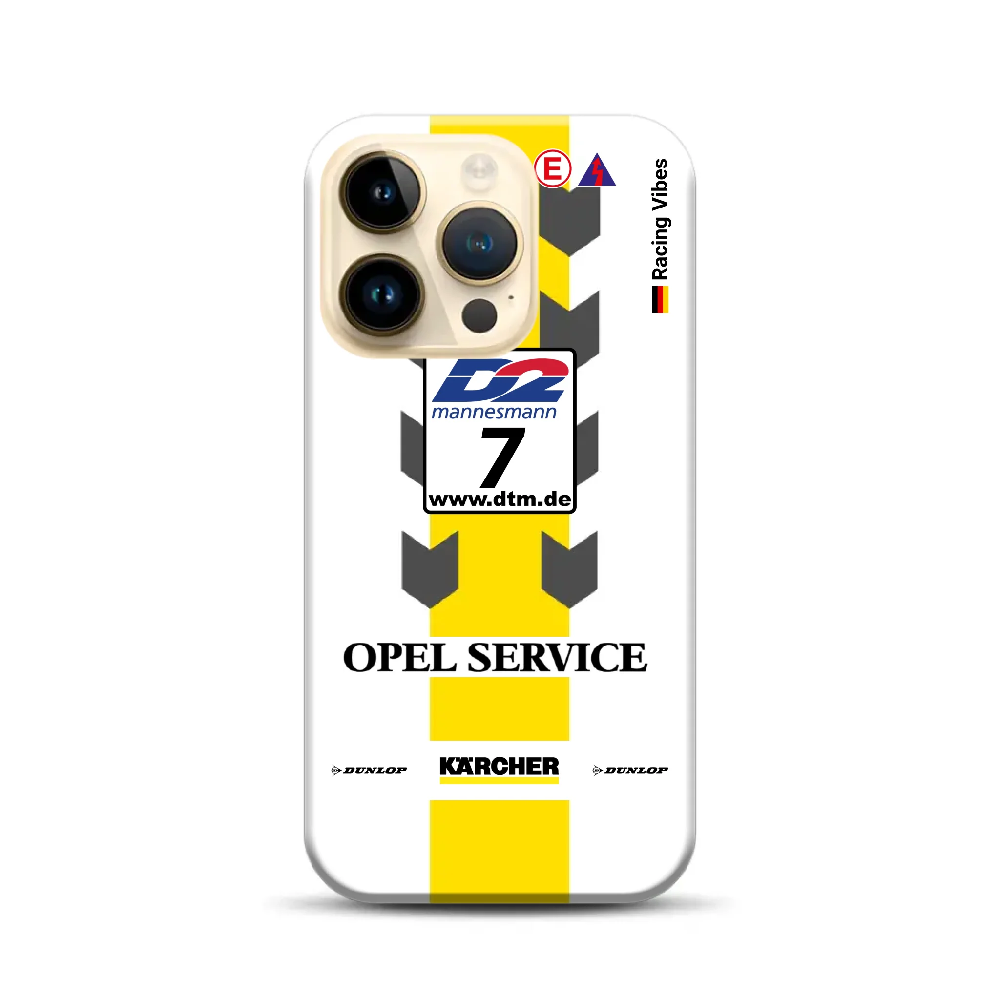 Astra V8 Coupé DTM #7 Team Phoenix 2000 Livery – Custodia premium personalizzata per iPhone