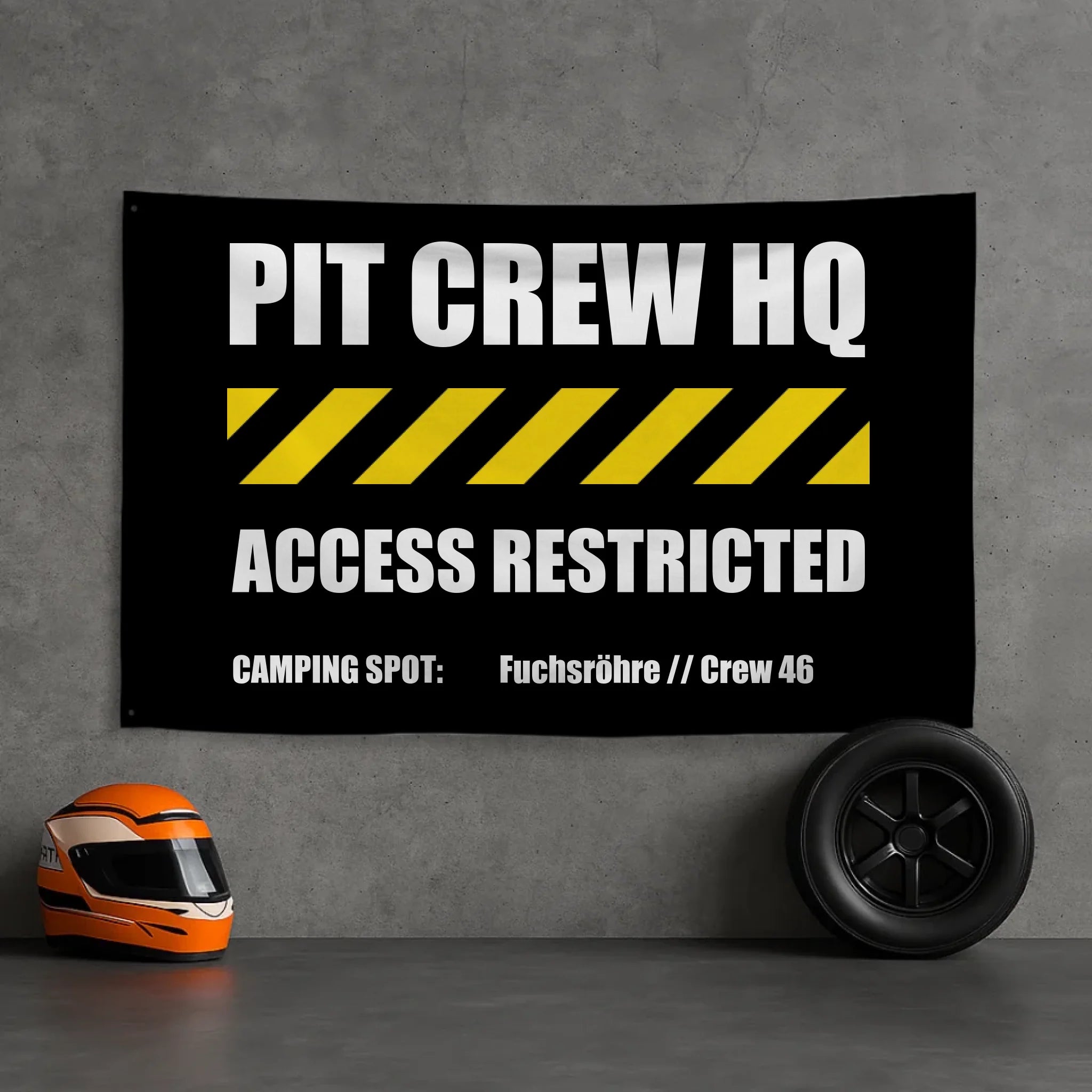 Pit Crew HQ - Custom flag