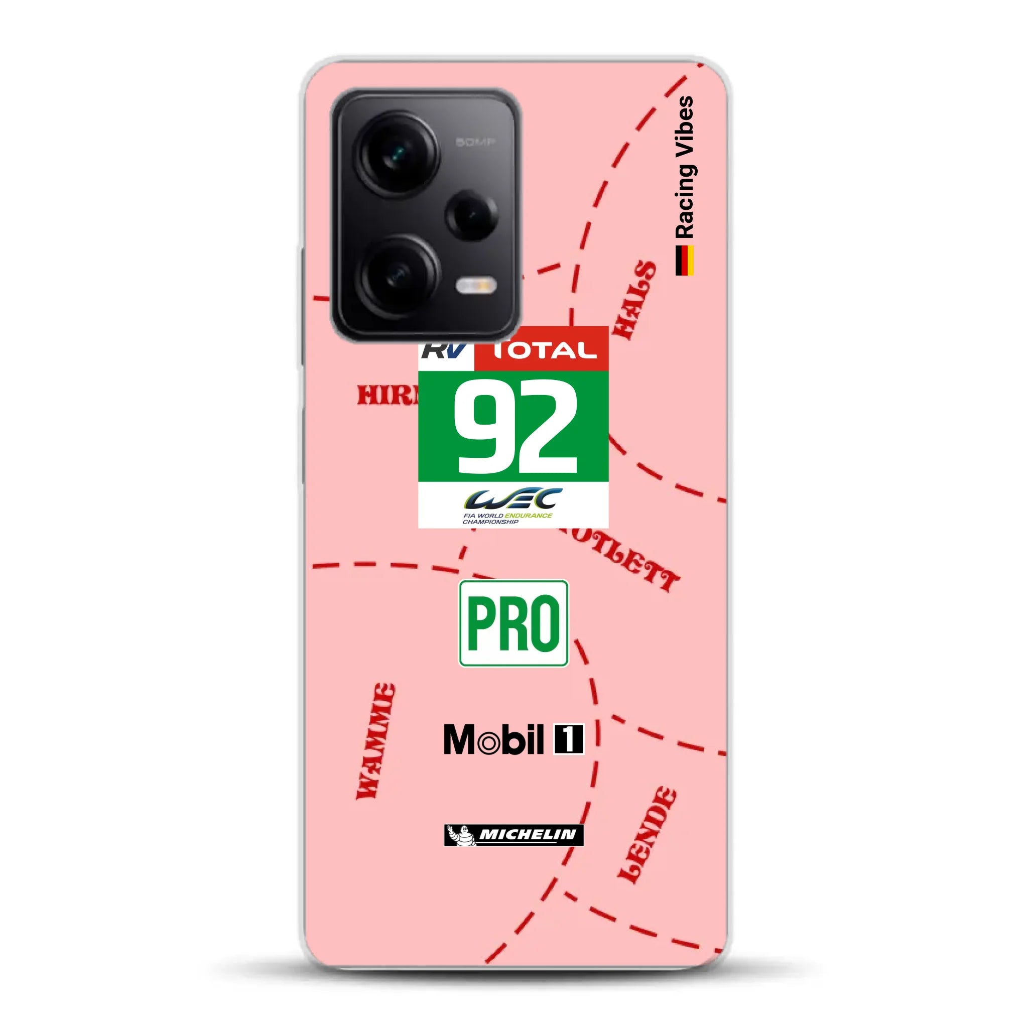 Pink Pig Porsche RSR Livery - Custodia per cellulare personalizzata per Xiaomi