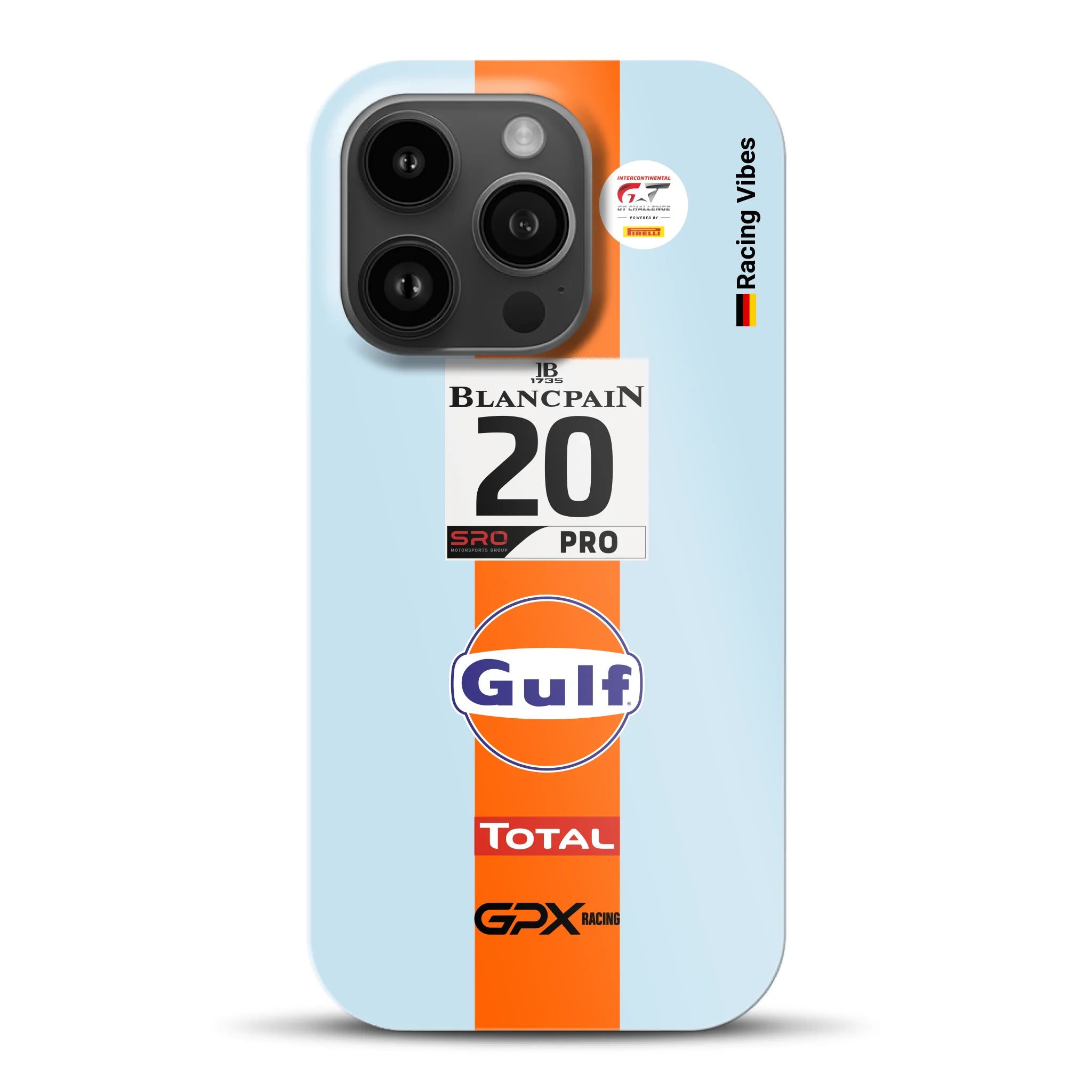 Gulf Porsche GT Livery - Individuelle Hardcase Hülle für iPhone