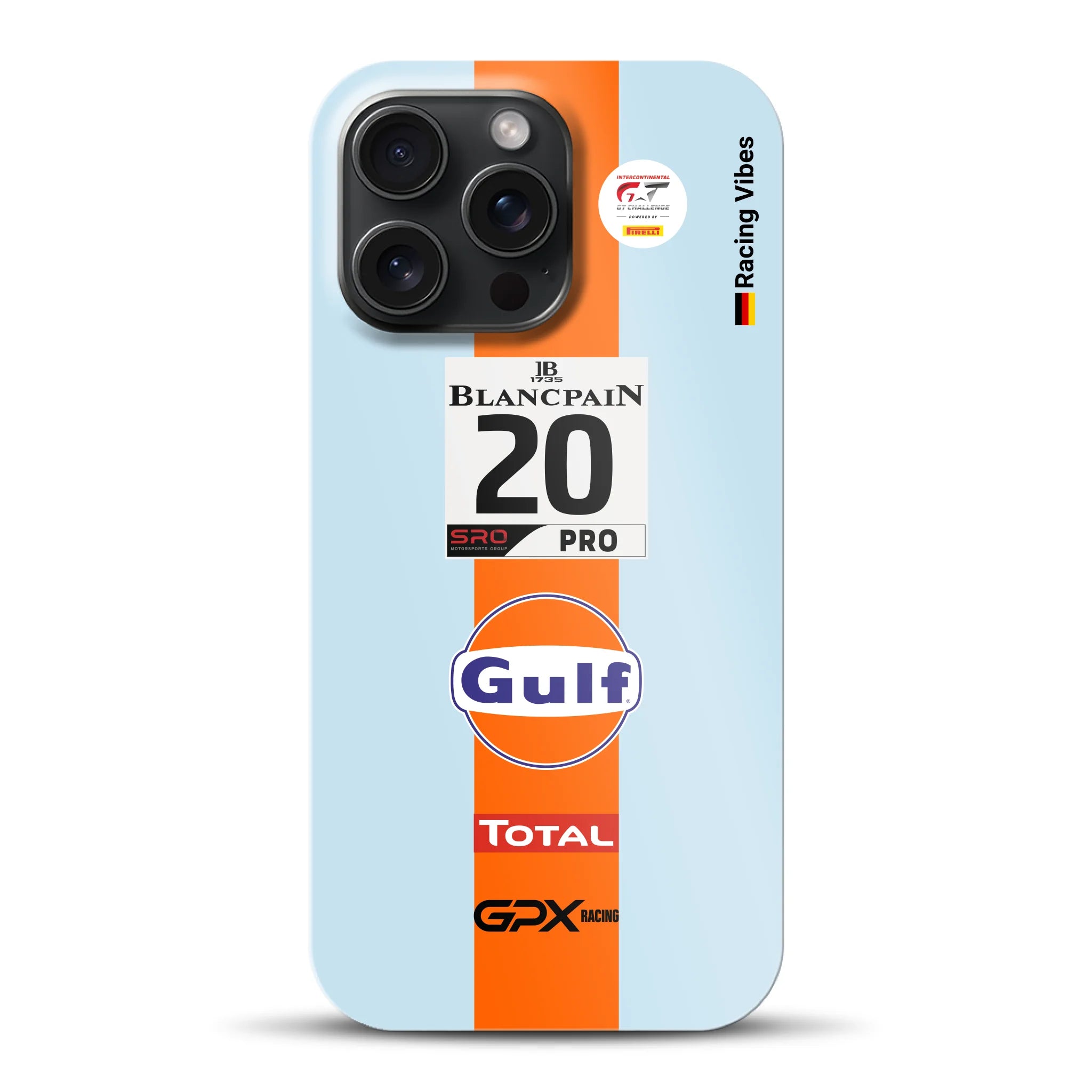 Gulf Porsche GT Livery - Individuelle Hardcase Hülle für iPhone