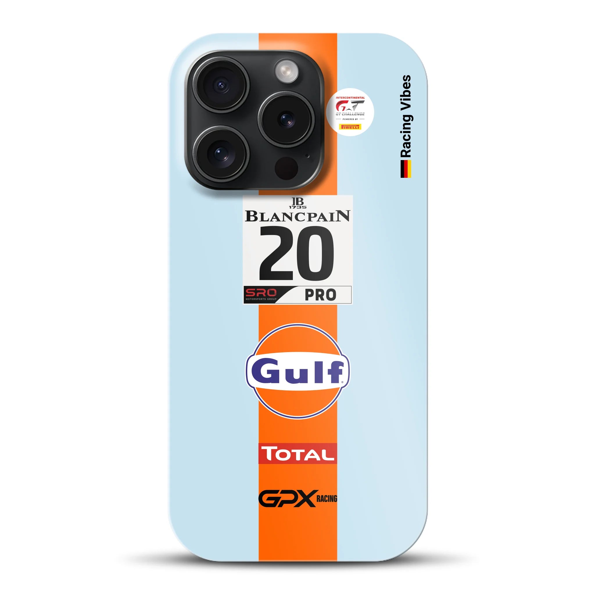 Gulf Porsche GT Livery - Individuelle Hardcase Hülle für iPhone