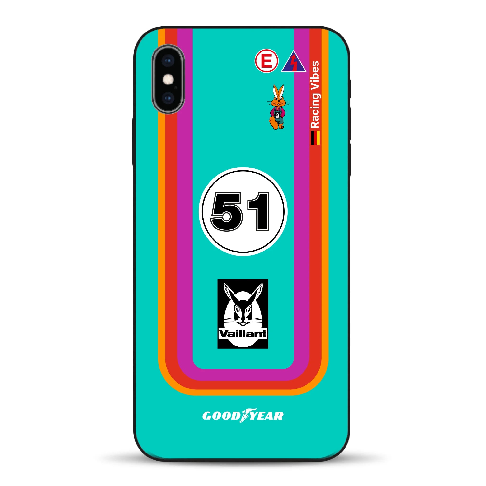 Porsche 935 K3 Vaillant Kremer Racing 1977 Livery - Housse de téléphone portable personnalisée pour iPhone