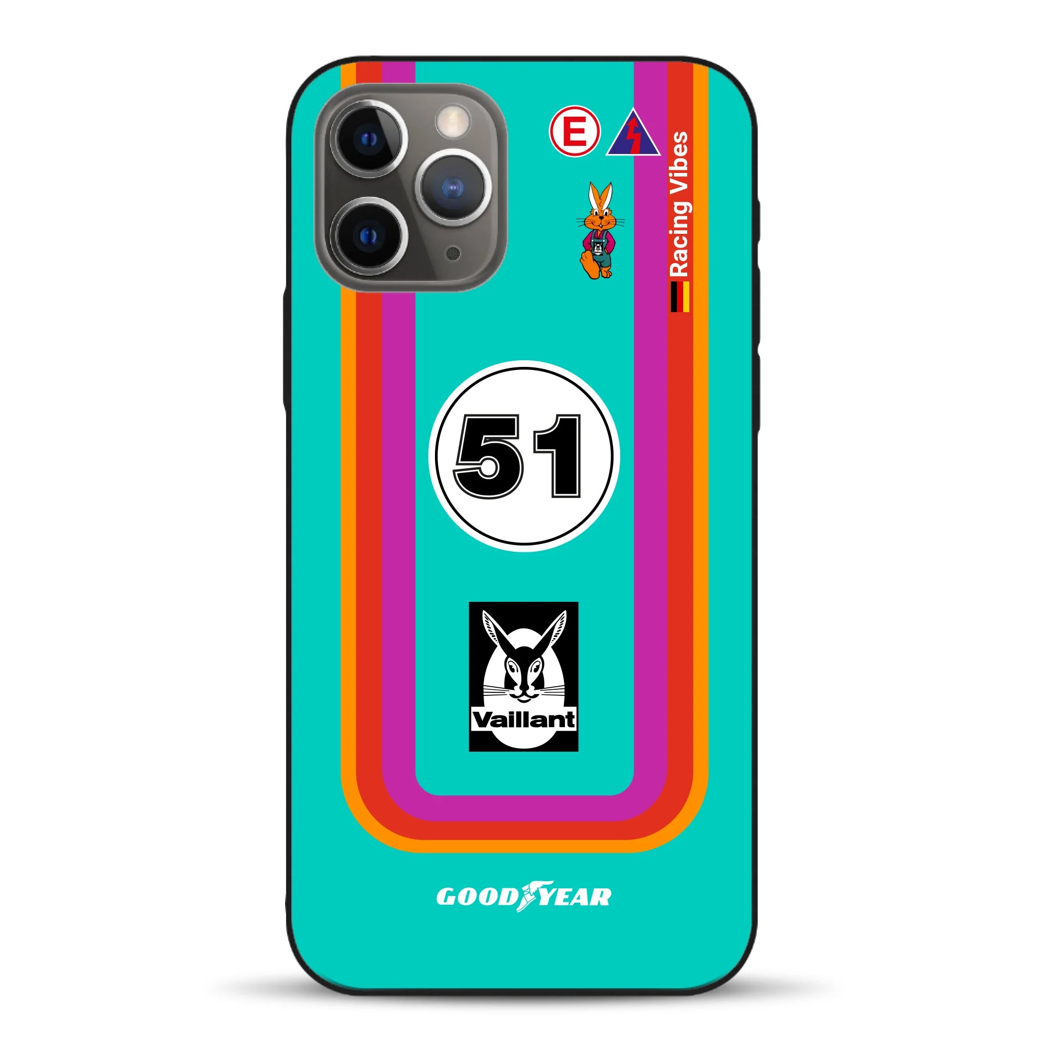 Porsche 935 K3 Vaillant Kremer Racing 1977 Livery - Housse de téléphone portable personnalisée pour iPhone