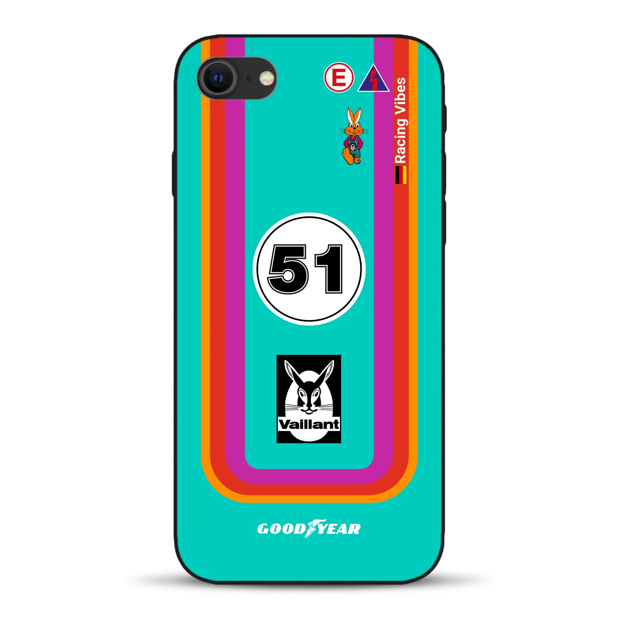 Porsche 935 K3 Vaillant Kremer Racing 1977 Livery - Housse de téléphone portable personnalisée pour iPhone