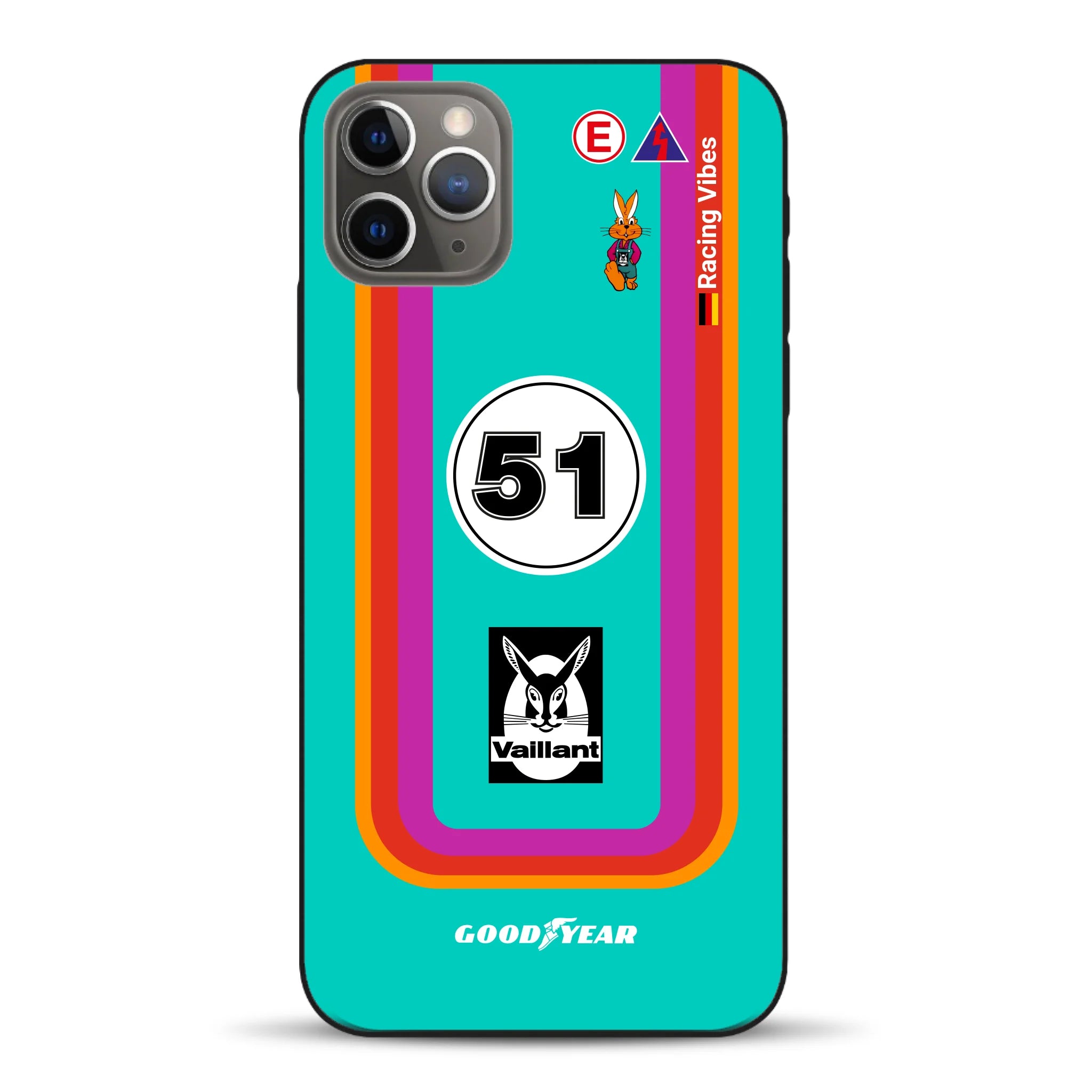 Porsche 935 K3 Vaillant Kremer Racing 1977 Livery - Housse de téléphone portable personnalisée pour iPhone