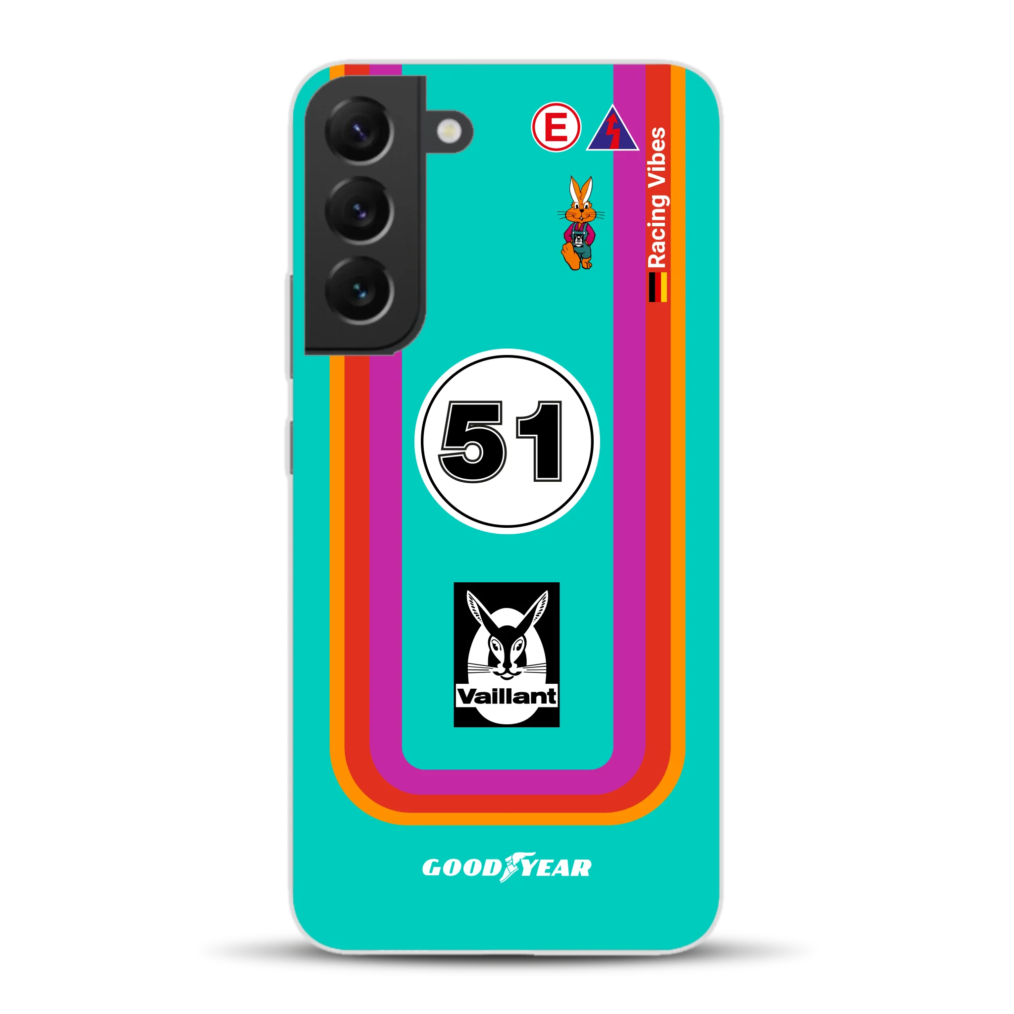 Porsche 935 K3 Vaillant Kremer Racing 1977 Livery - Custodia per cellulare personalizzata per Samsung