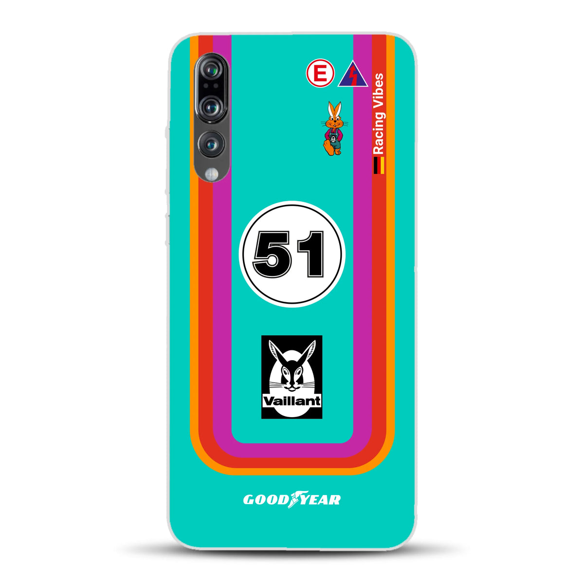Porsche 935 K3 Vaillant Kremer Racing 1977 Livery - Housse de téléphone portable personnalisée pour Huawei