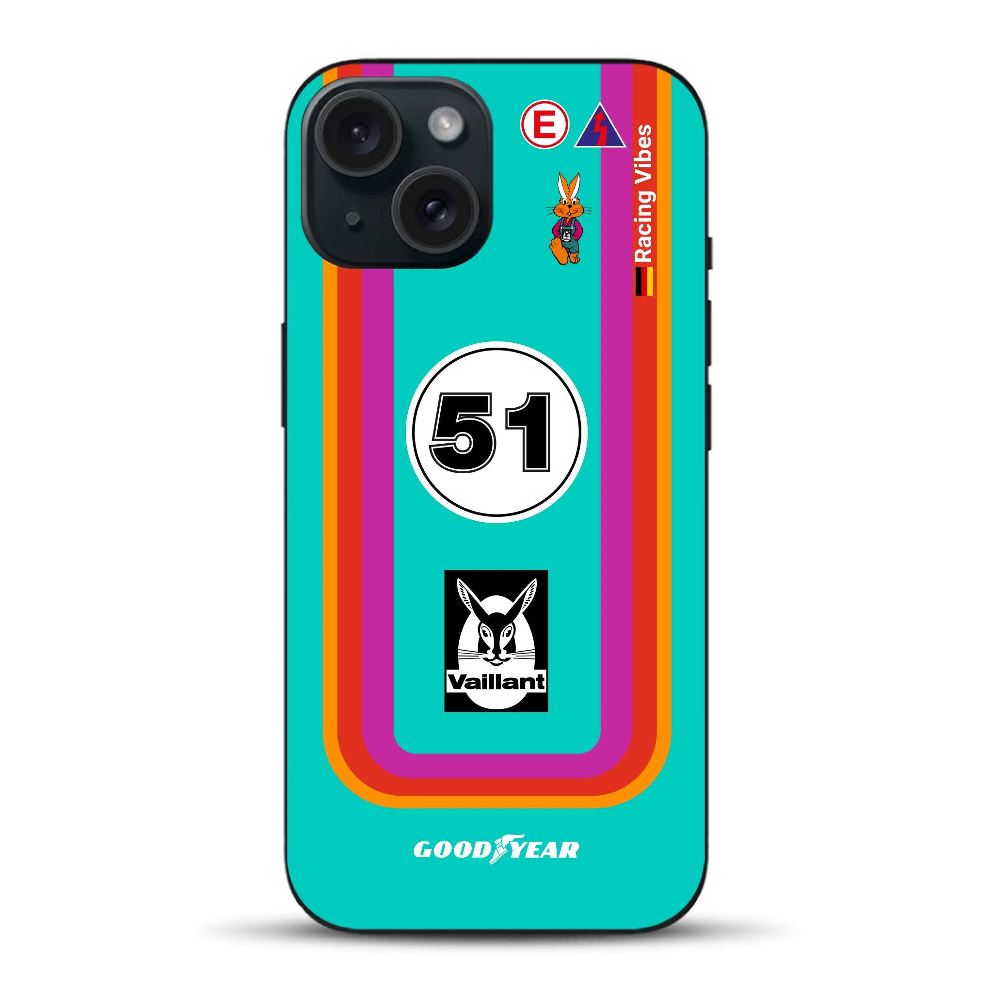 Porsche 935 K3 Vaillant Kremer Racing 1977 Livery - Custodia per cellulare personalizzata per iPhone