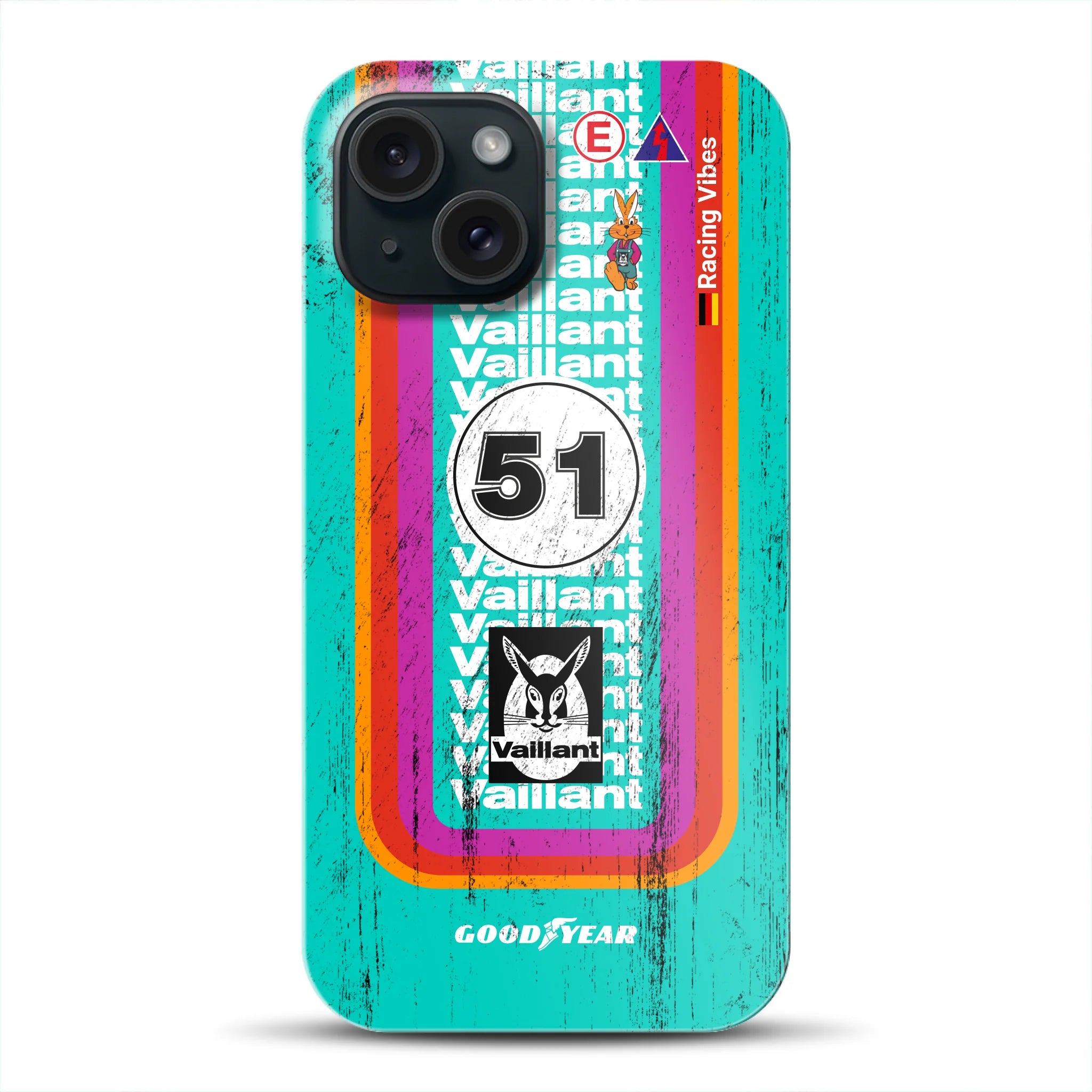 Porsche 935 K3 Vaillant Kremer Racing 1977 Livery - Custodia premium personalizzata per iPhone