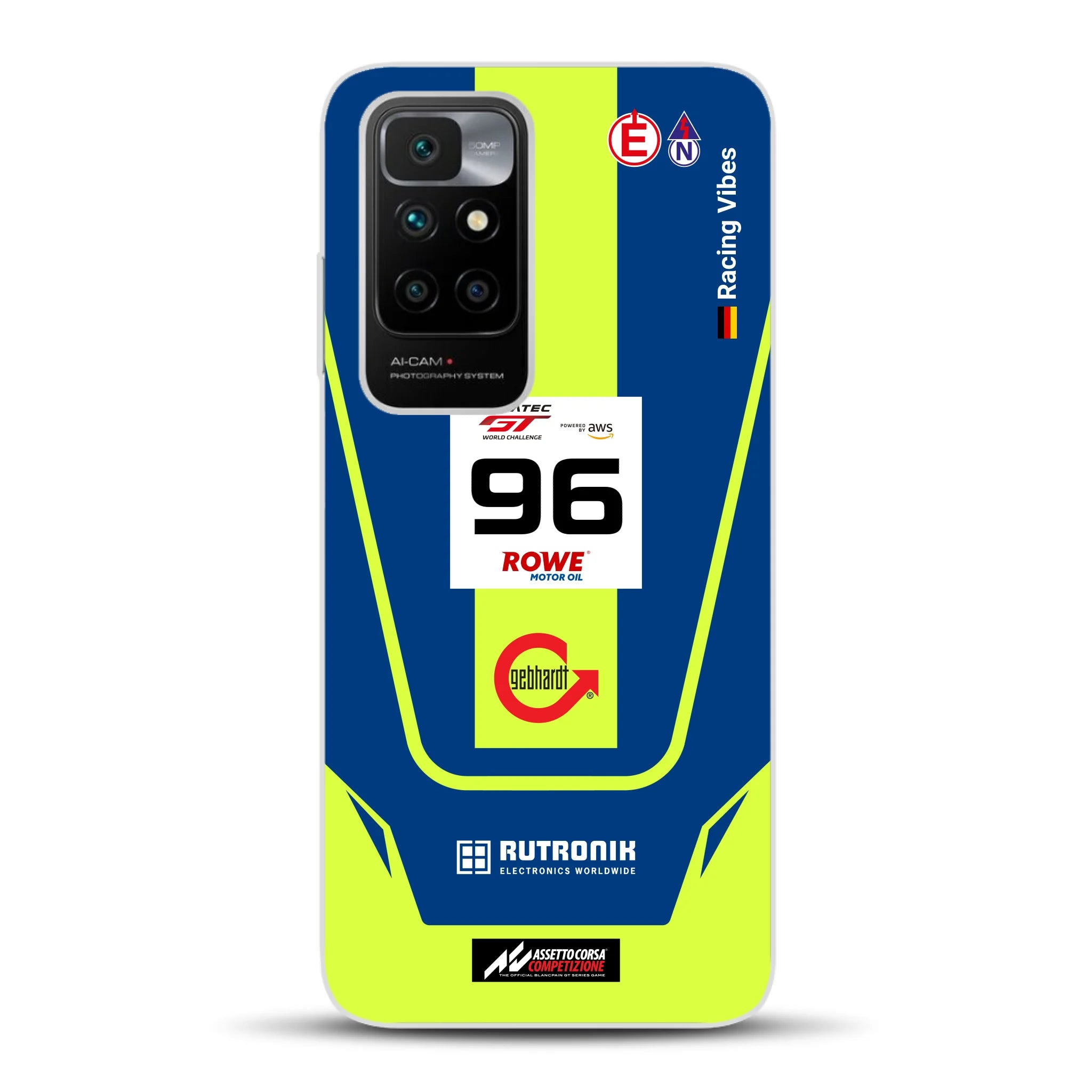 Porsche 911 GT3 R GTWC #96 Livery - Housse de téléphone portable personnalisée pour Xiaomi