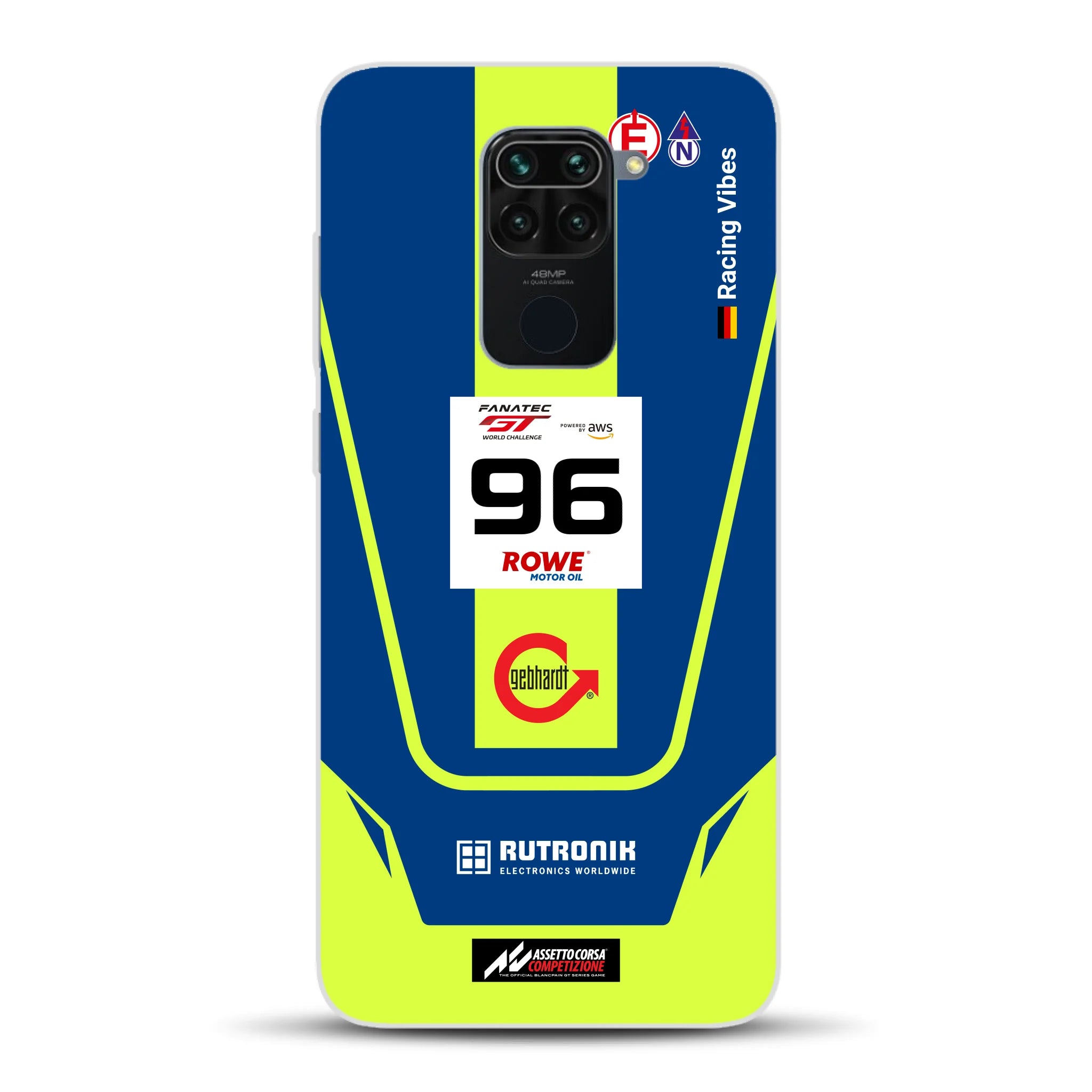 Porsche 911 GT3 R GTWC #96 Livery - Housse de téléphone portable personnalisée pour Xiaomi