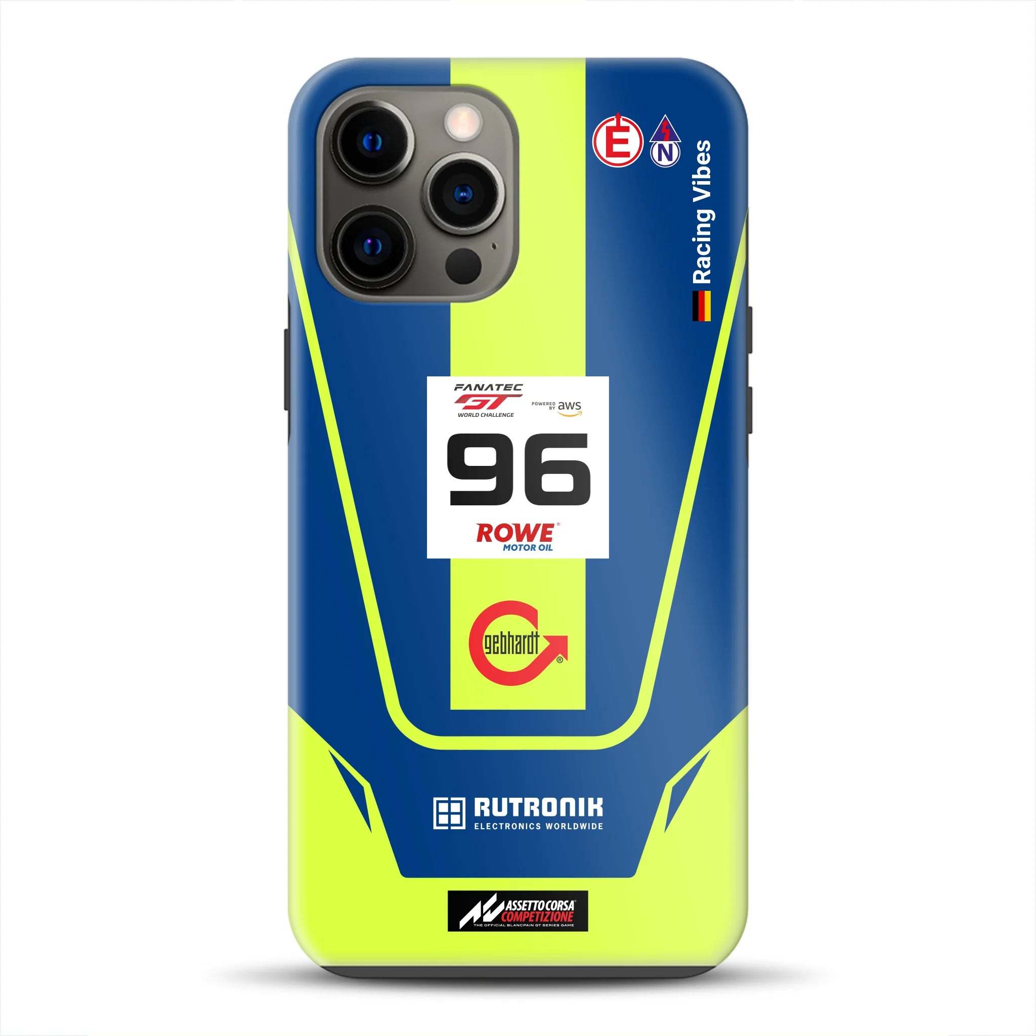 Porsche 911 GT3 R GTWC #96 Livery - Custodia premium personalizzata per iPhone
