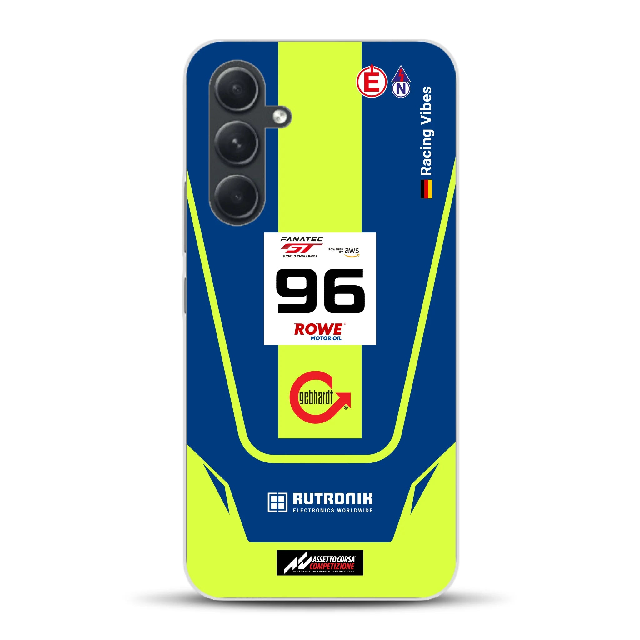 Porsche 911 GT3 R GTWC #96 Livery - Custodia per cellulare personalizzata per Samsung