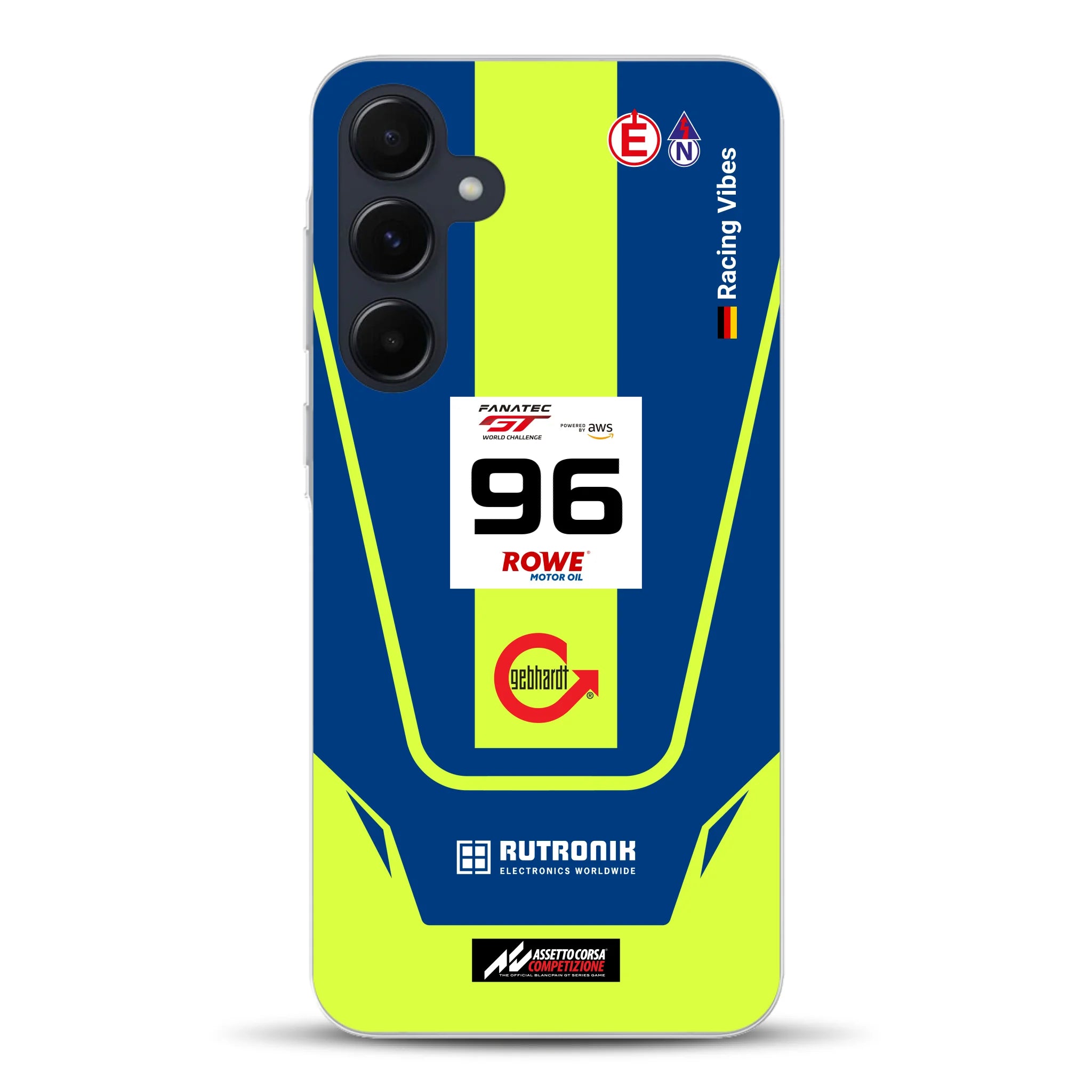 Porsche 911 GT3 R GTWC #96 Livery - Housse de téléphone portable personnalisée pour Samsung