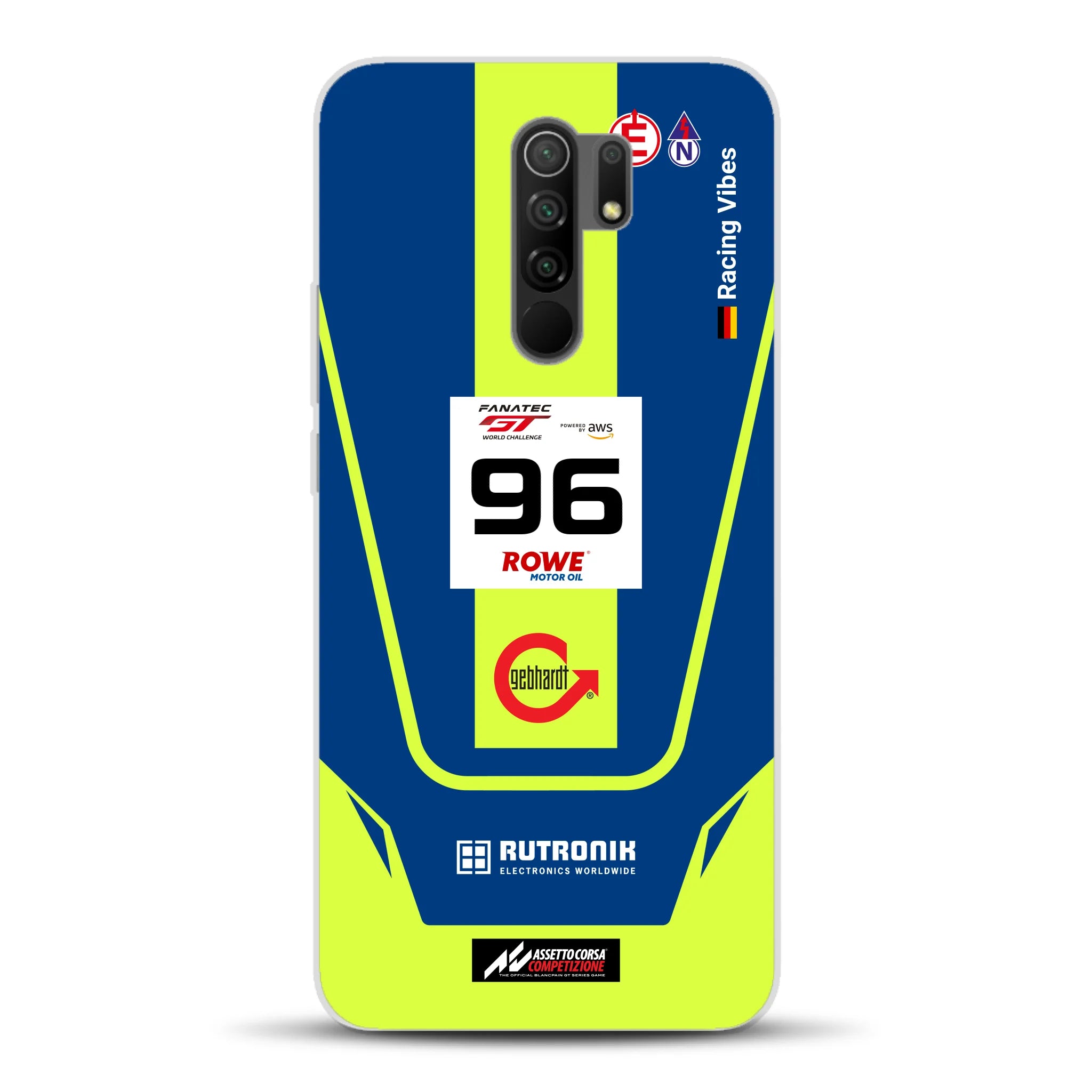 Porsche 911 GT3 R GTWC #96 Livery - Housse de téléphone portable personnalisée pour Xiaomi
