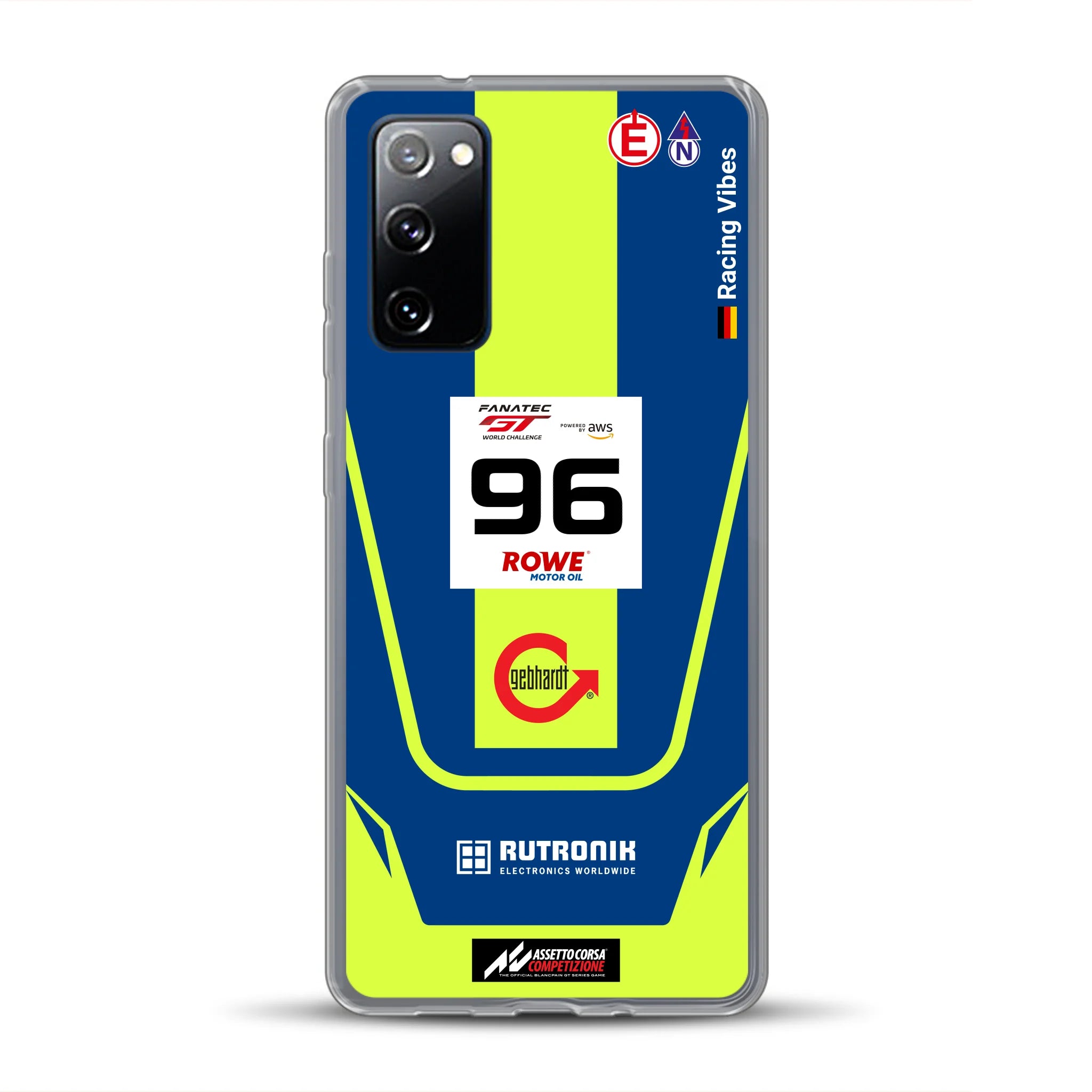 Porsche 911 GT3 R GTWC #96 Livery - Housse de téléphone portable personnalisée pour Samsung