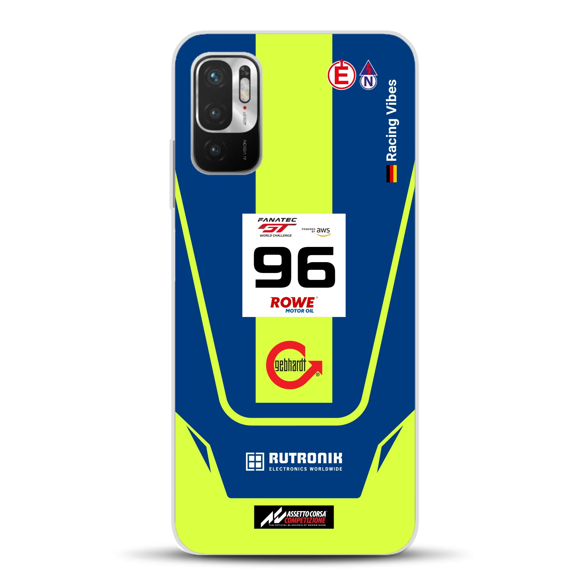 Porsche 911 GT3 R GTWC #96 Livery - Housse de téléphone portable personnalisée pour Xiaomi