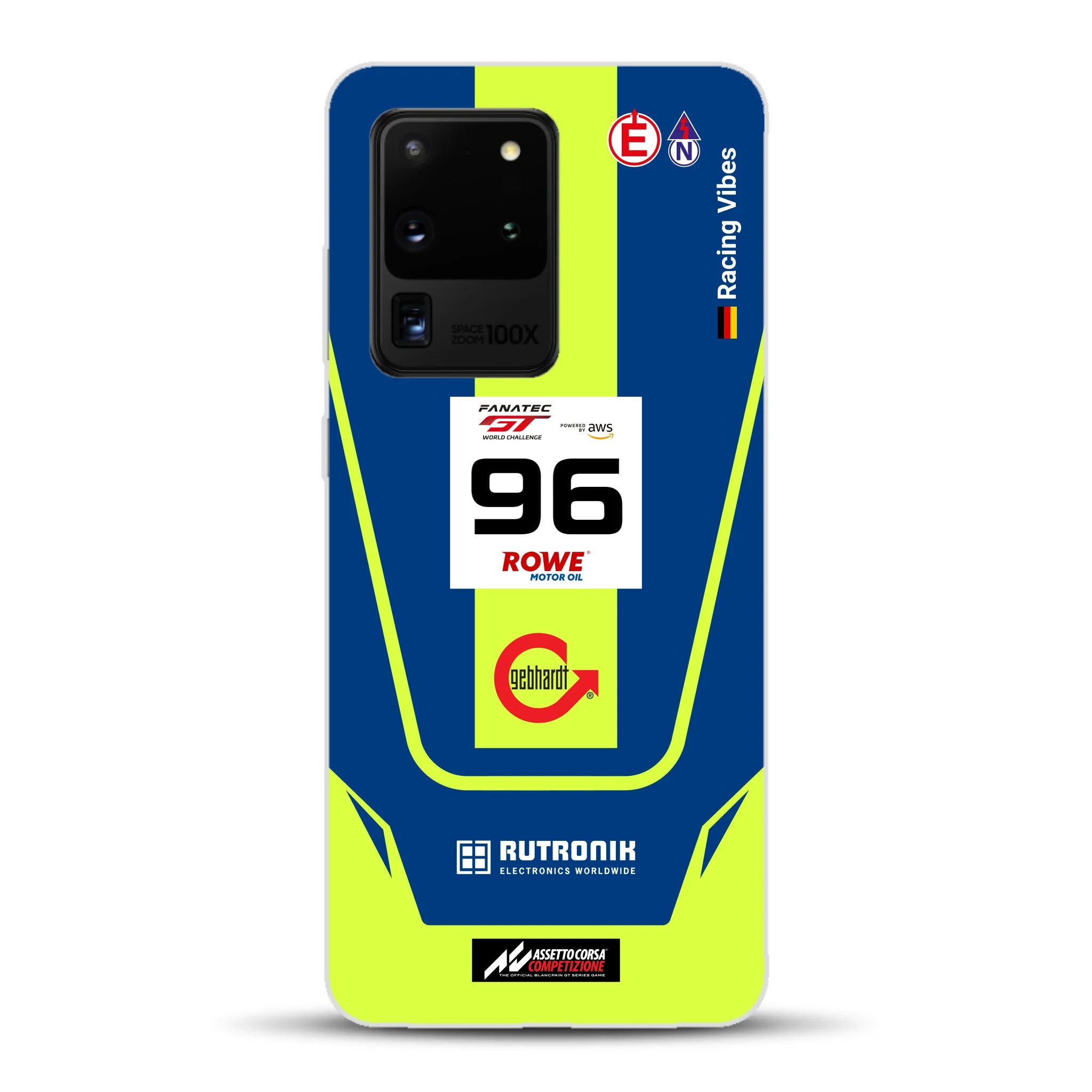 Porsche 911 GT3 R GTWC #96 Livery - Housse de téléphone portable personnalisée pour Samsung