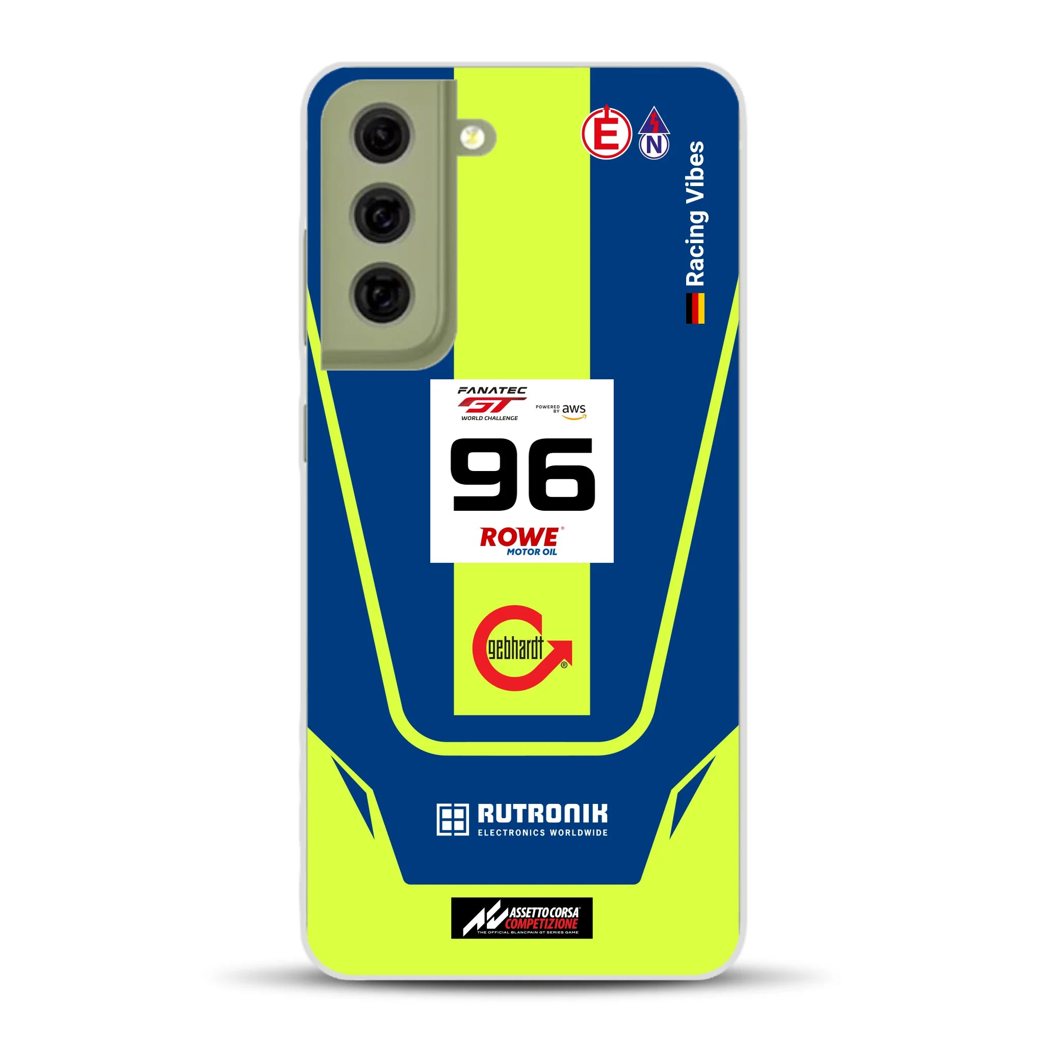 Porsche 911 GT3 R GTWC #96 Livery - Custodia per cellulare personalizzata per Samsung