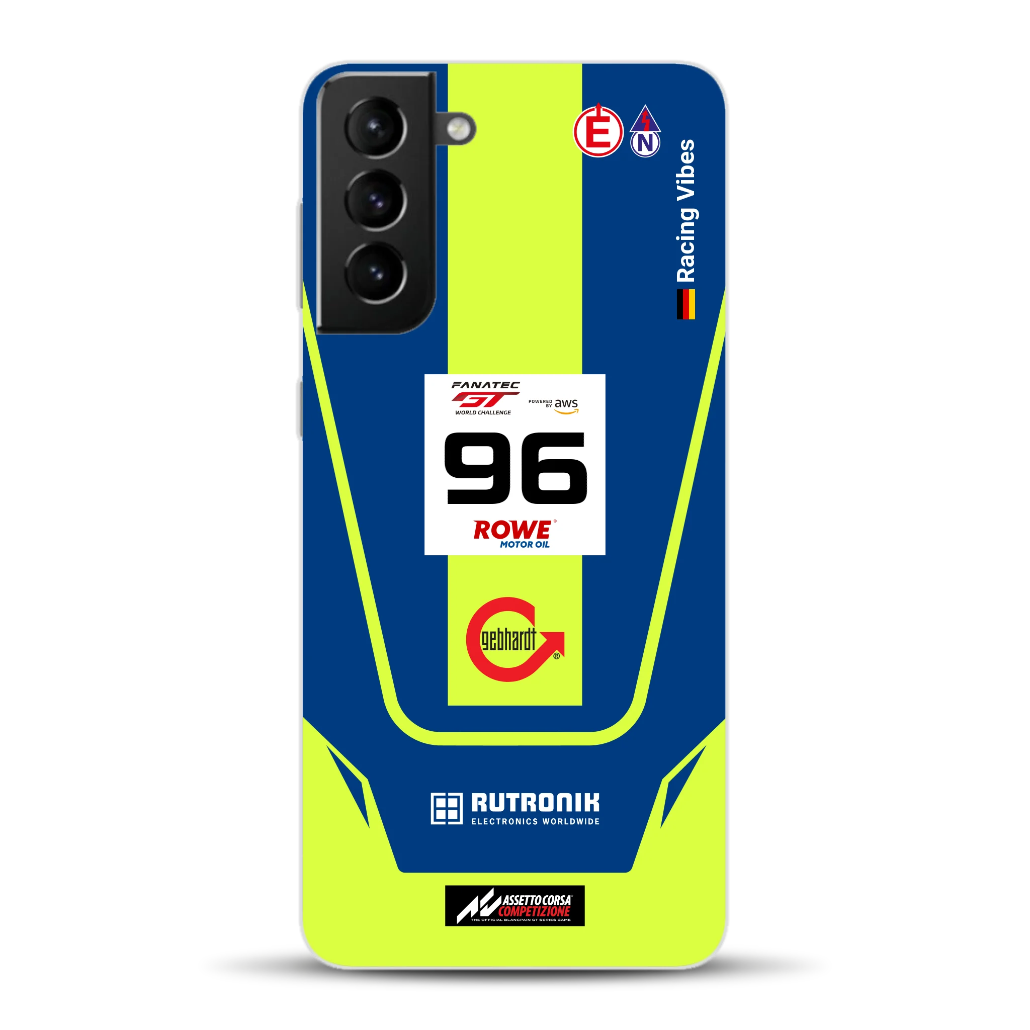 Porsche 911 GT3 R GTWC #96 Livery - Custodia per cellulare personalizzata per Samsung