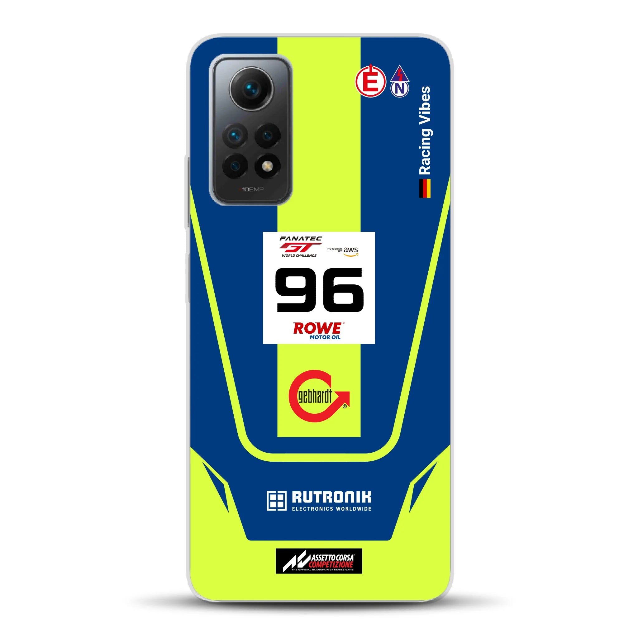 Porsche 911 GT3 R GTWC #96 Livery - Housse de téléphone portable personnalisée pour Xiaomi