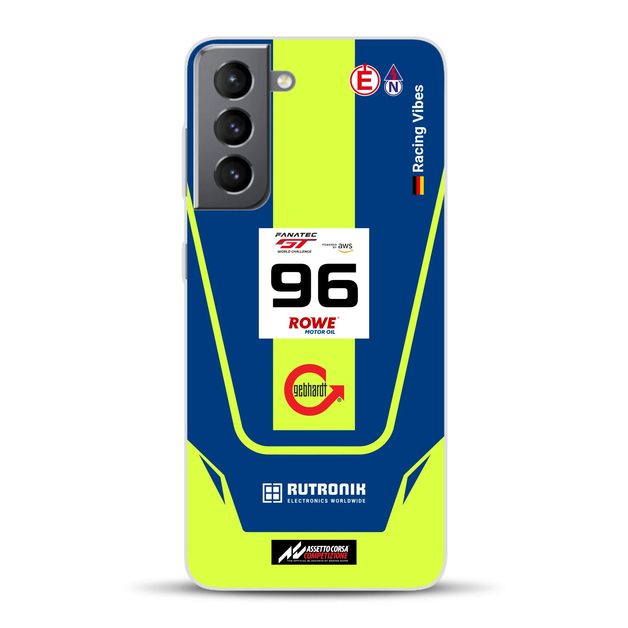 Porsche 911 GT3 R GTWC #96 Livery - Housse de téléphone portable personnalisée pour Samsung