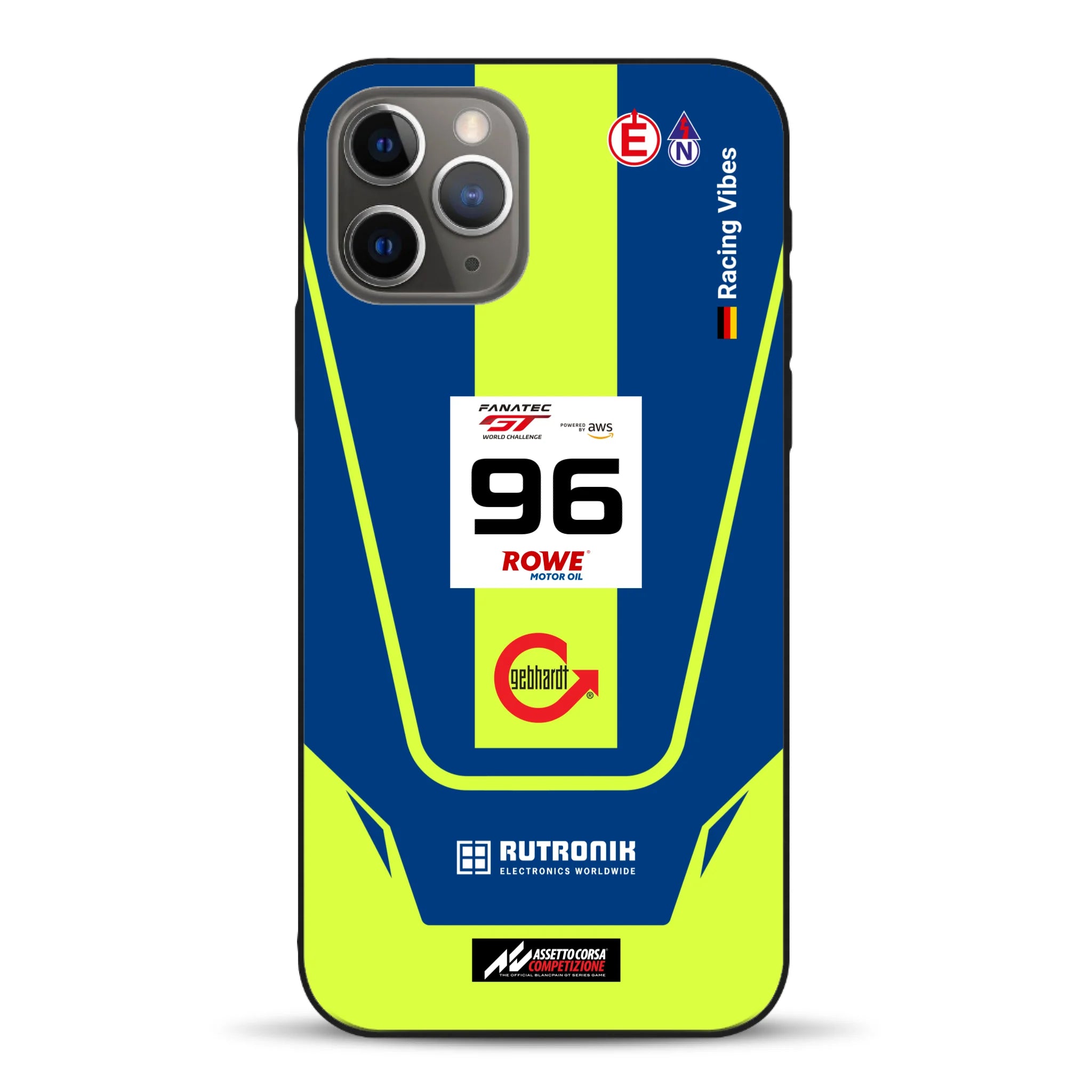 Porsche 911 GT3 R GTWC #96 Livery - Custom phone case for iPhone