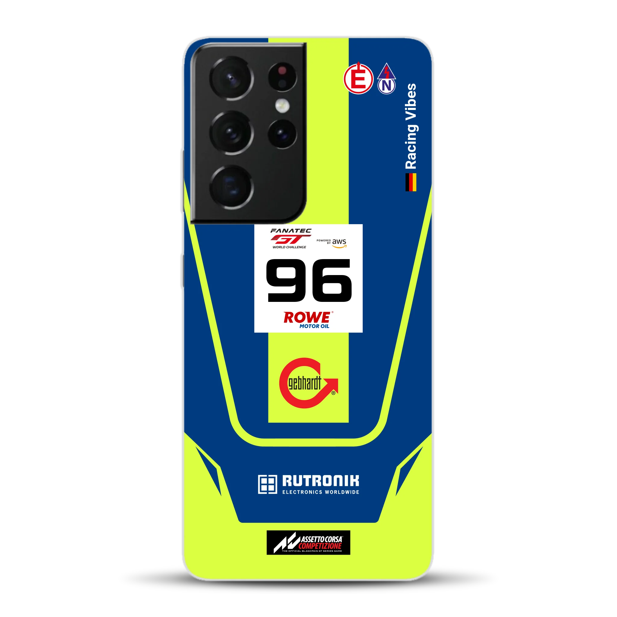 Porsche 911 GT3 R GTWC #96 Livery - Custodia per cellulare personalizzata per Samsung