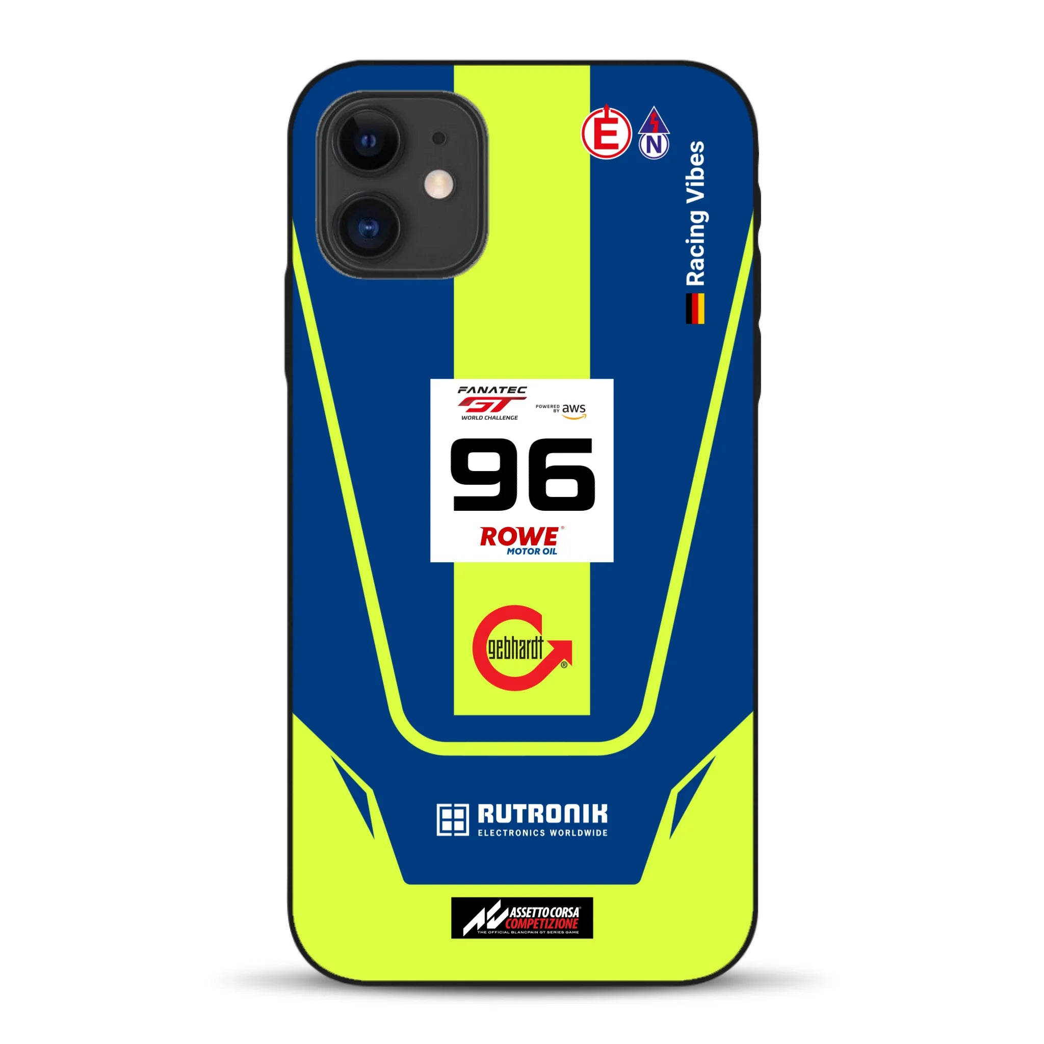 Porsche 911 GT3 R GTWC #96 Livery - Custom phone case for iPhone
