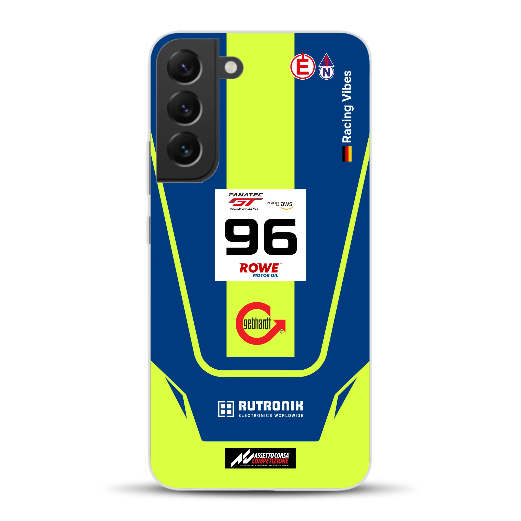 Porsche 911 GT3 R GTWC #96 Livery - Housse de téléphone portable personnalisée pour Samsung