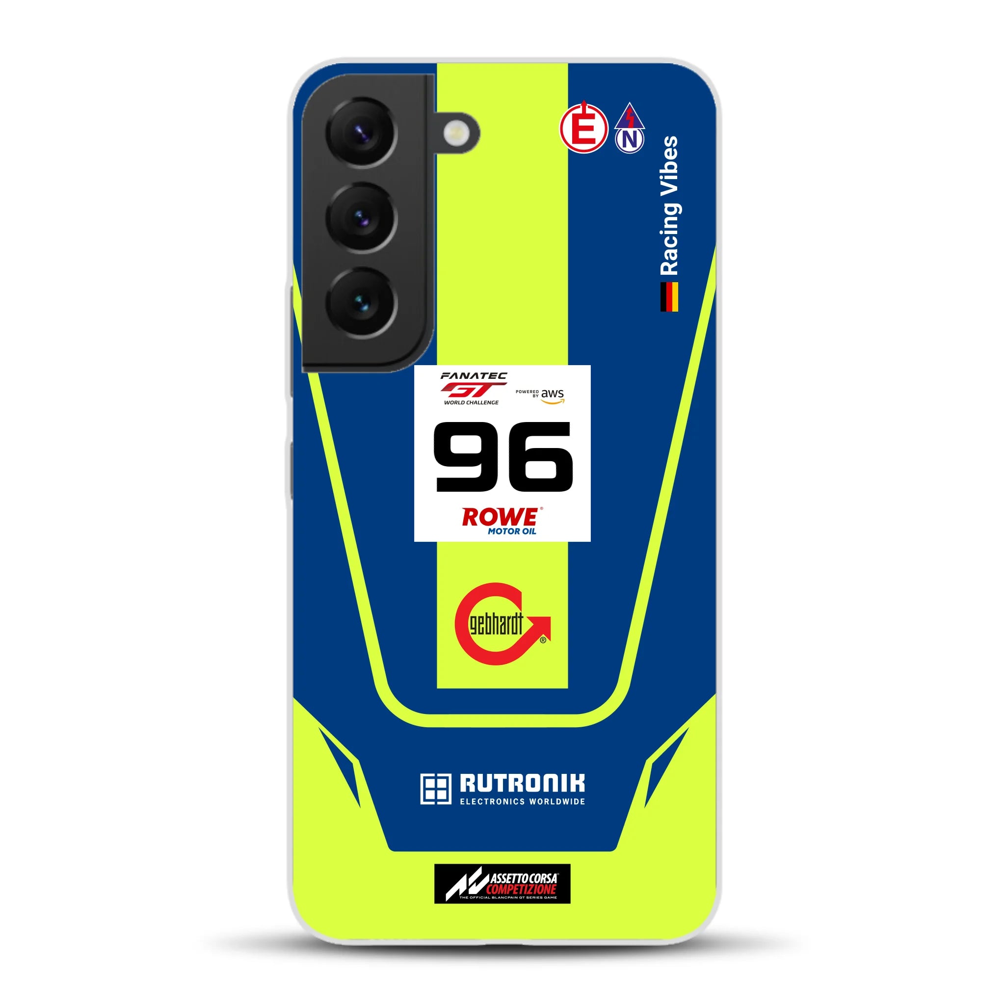 Porsche 911 GT3 R GTWC #96 Livery - Housse de téléphone portable personnalisée pour Samsung