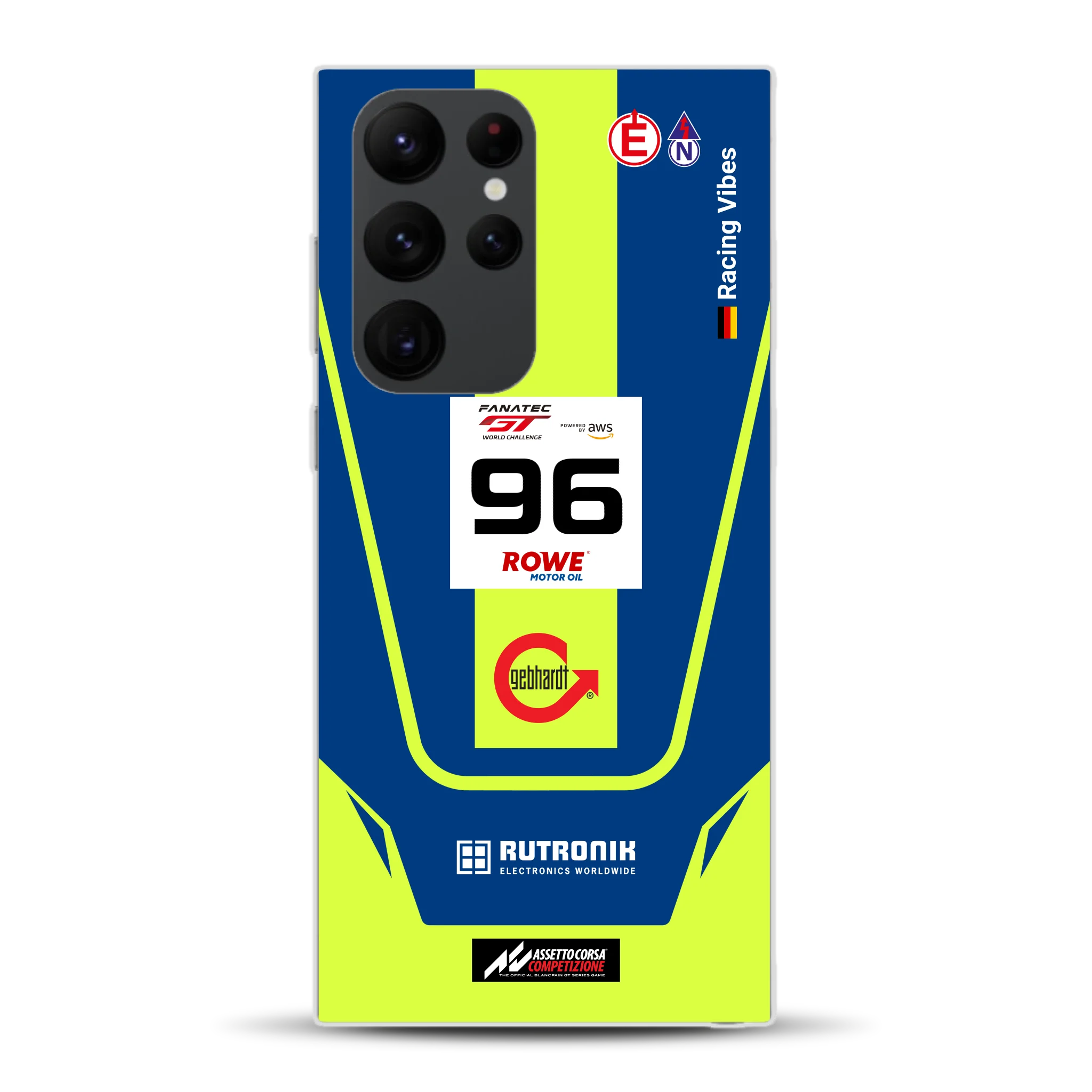 Porsche 911 GT3 R GTWC #96 Livery - Housse de téléphone portable personnalisée pour Samsung
