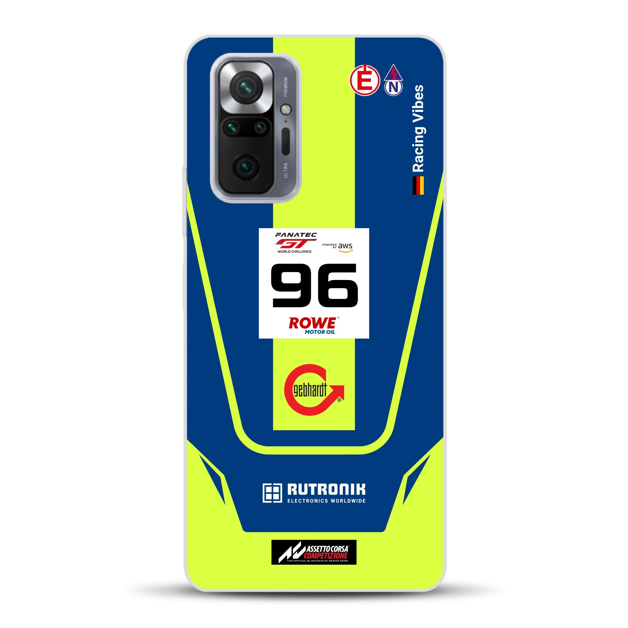 Porsche 911 GT3 R GTWC #96 Livery - Housse de téléphone portable personnalisée pour Xiaomi