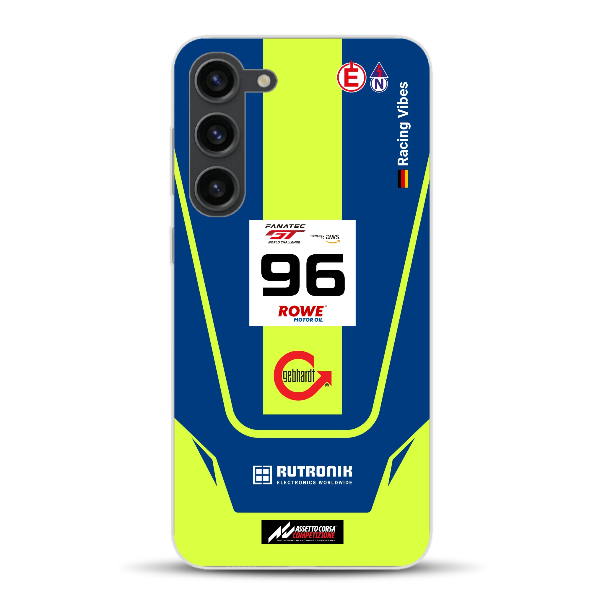 Porsche 911 GT3 R GTWC #96 Livery - Housse de téléphone portable personnalisée pour Samsung