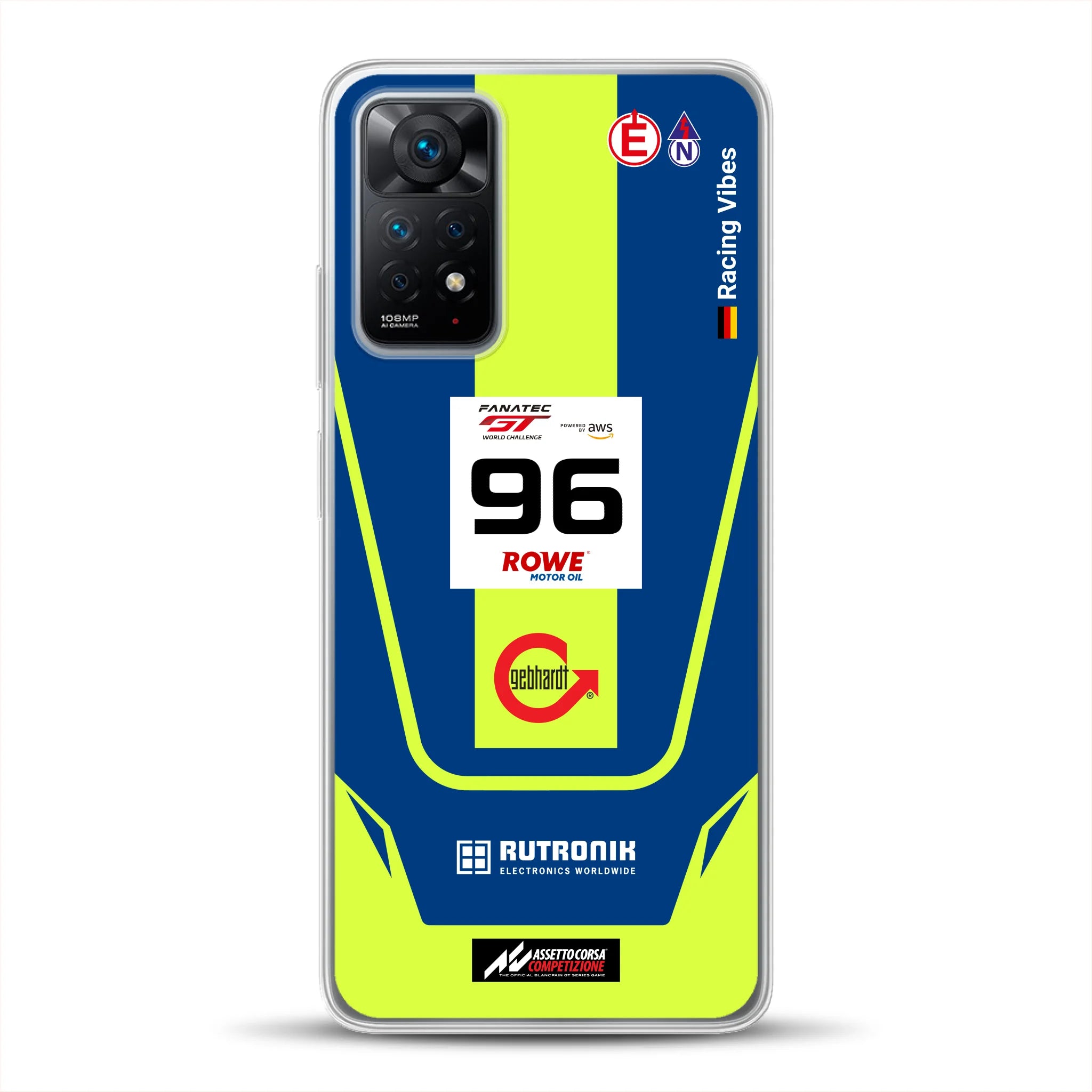 Porsche 911 GT3 R GTWC #96 Livery - Housse de téléphone portable personnalisée pour Xiaomi