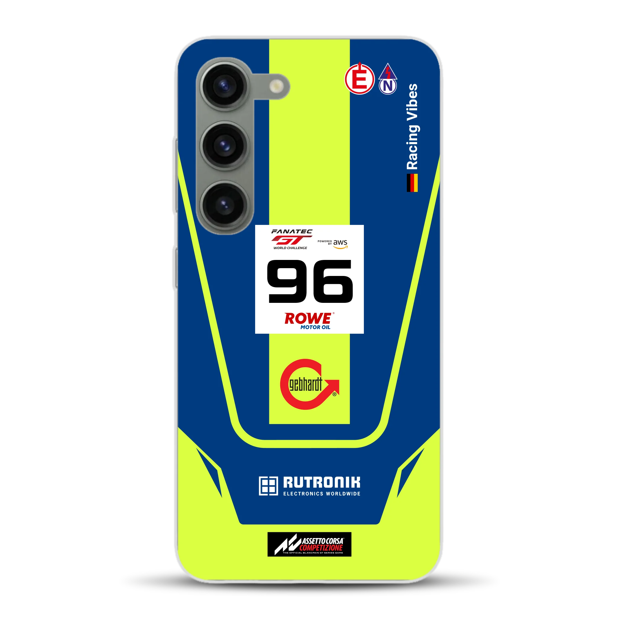 Porsche 911 GT3 R GTWC #96 Livery - Housse de téléphone portable personnalisée pour Samsung
