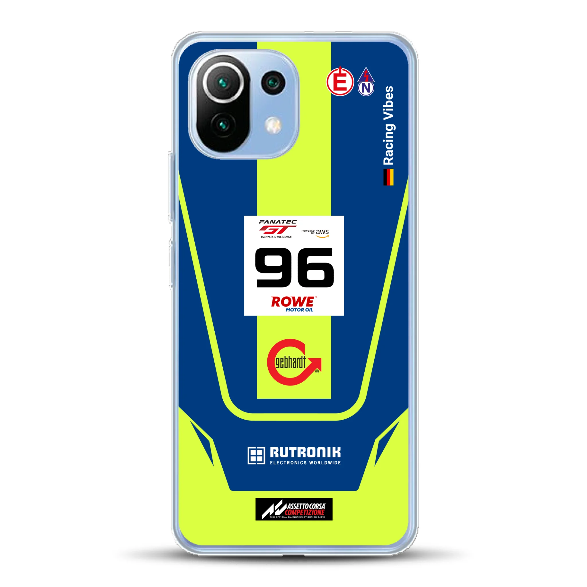 Porsche 911 GT3 R GTWC #96 Livery - Housse de téléphone portable personnalisée pour Xiaomi