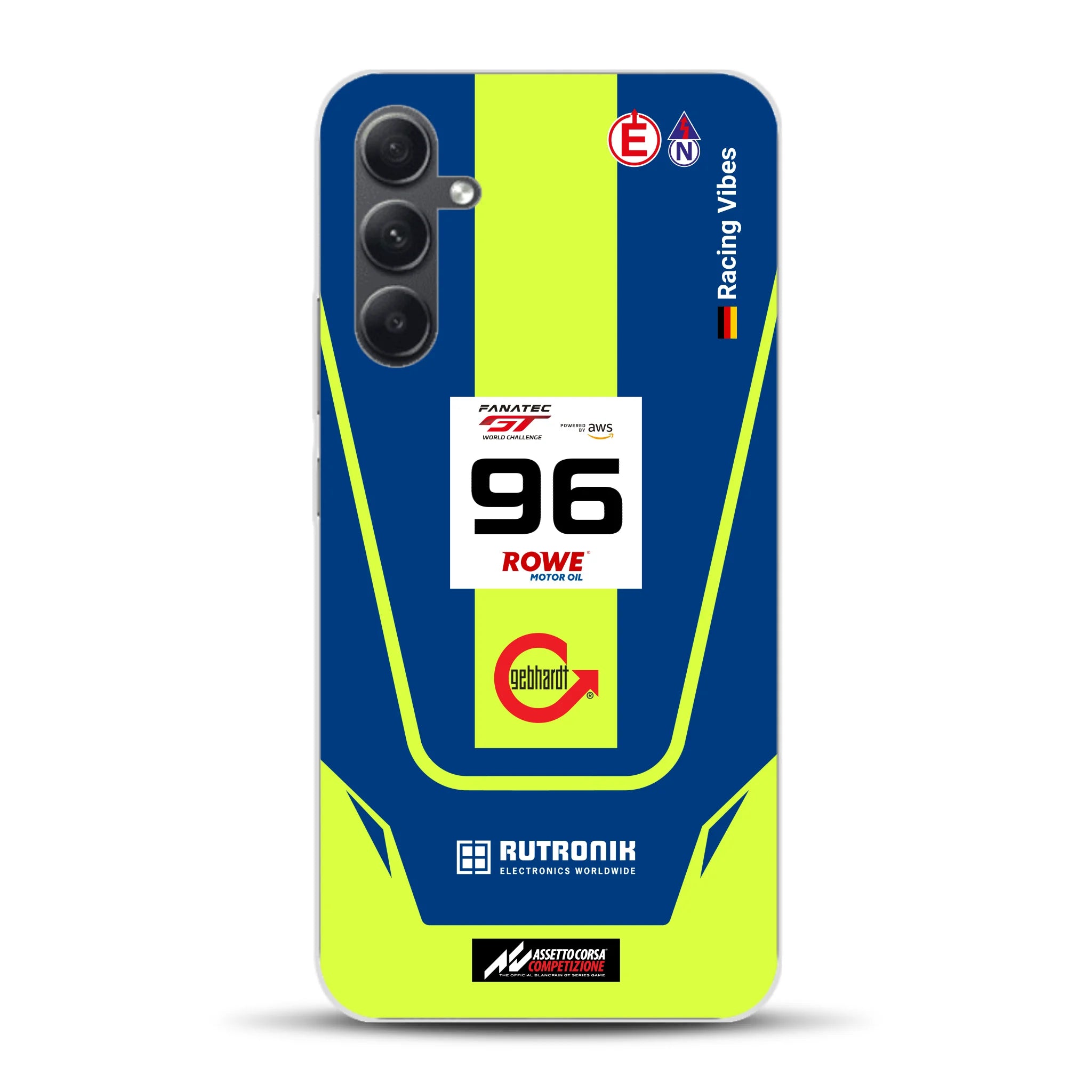 Porsche 911 GT3 R GTWC #96 Livery - Custodia per cellulare personalizzata per Samsung