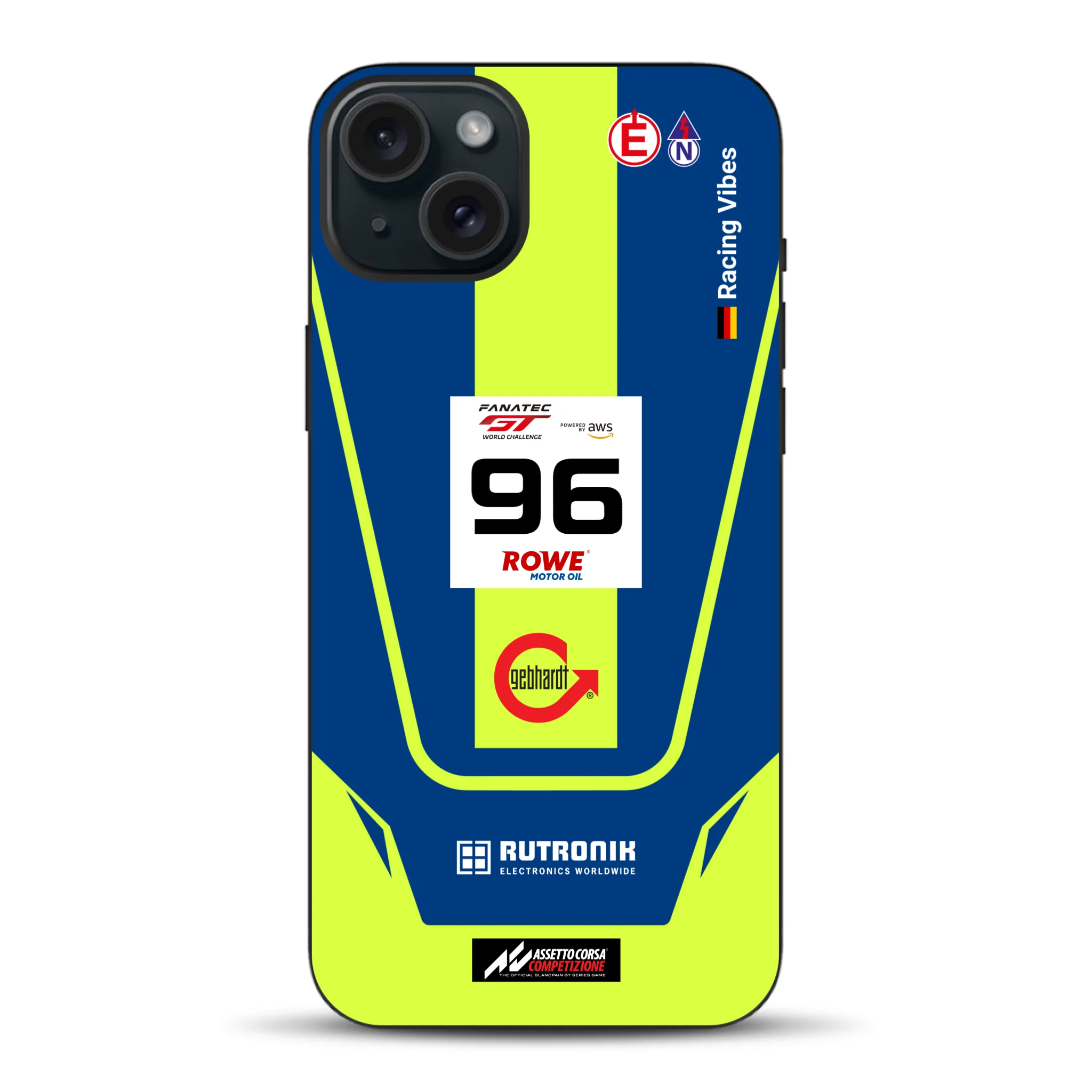 Porsche 911 GT3 R GTWC #96 Livery - Housse de téléphone portable personnalisée pour iPhone