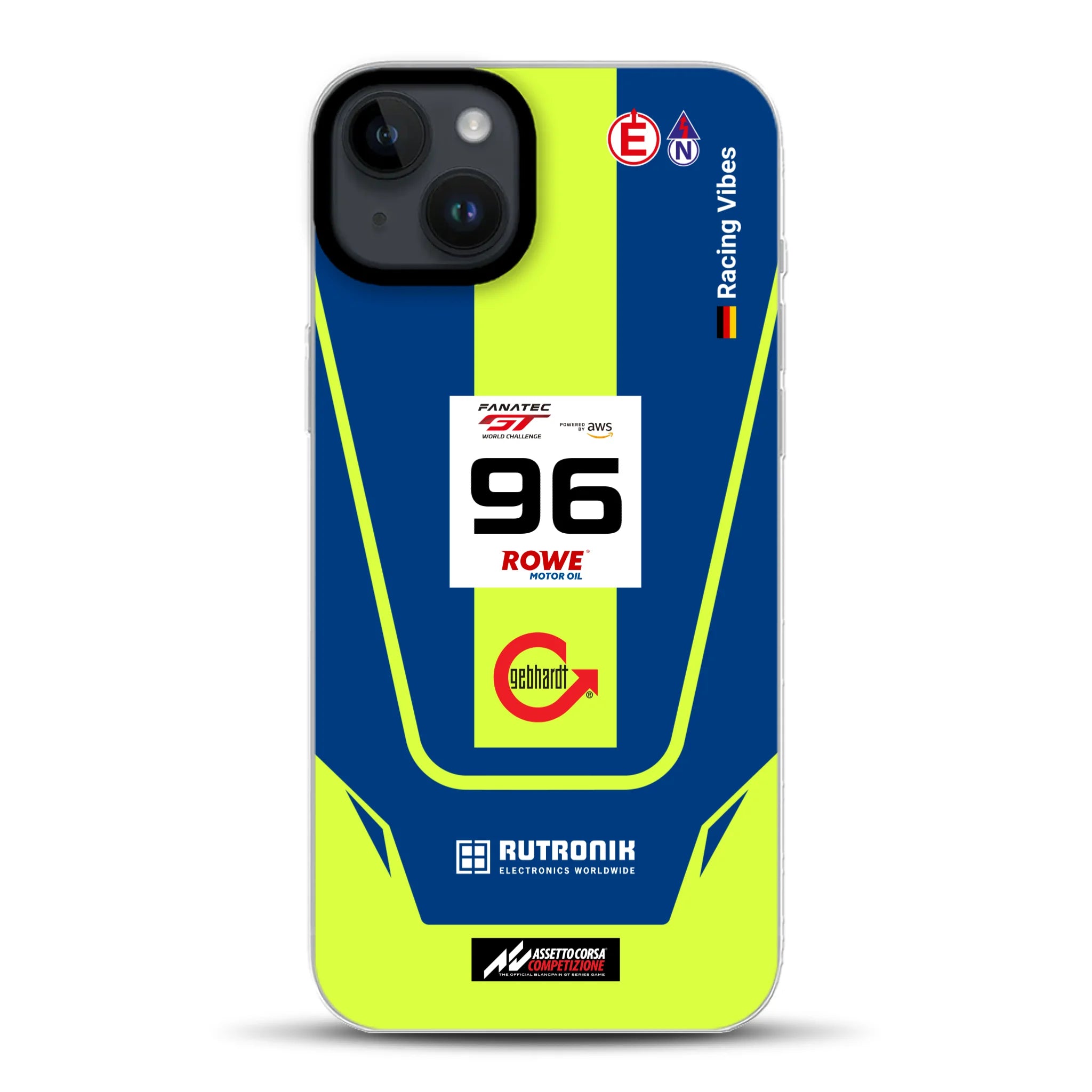 Porsche 911 GT3 R GTWC #96 Livery - Custom phone case for iPhone