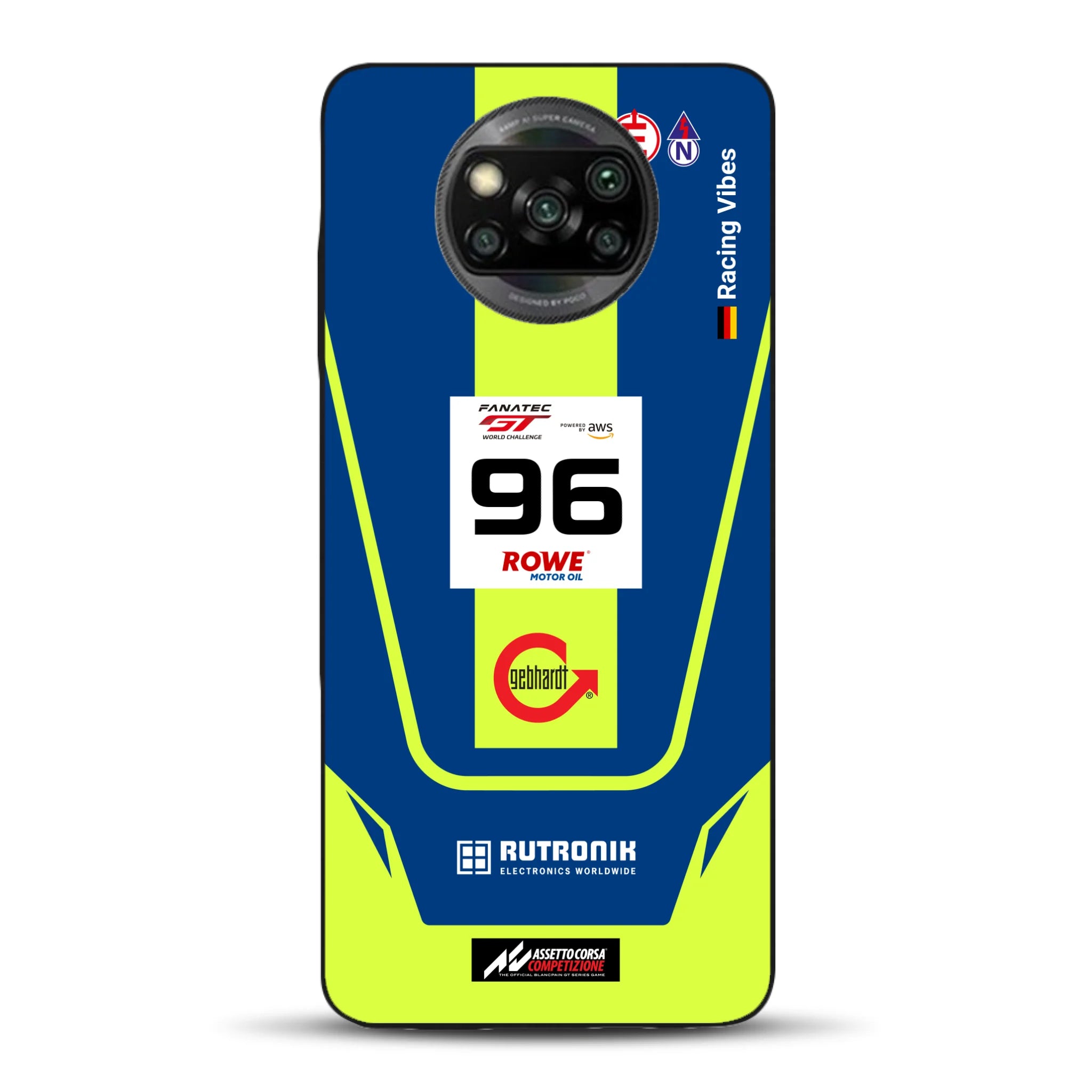 Porsche 911 GT3 R GTWC #96 Livery - Housse de téléphone portable personnalisée pour Xiaomi