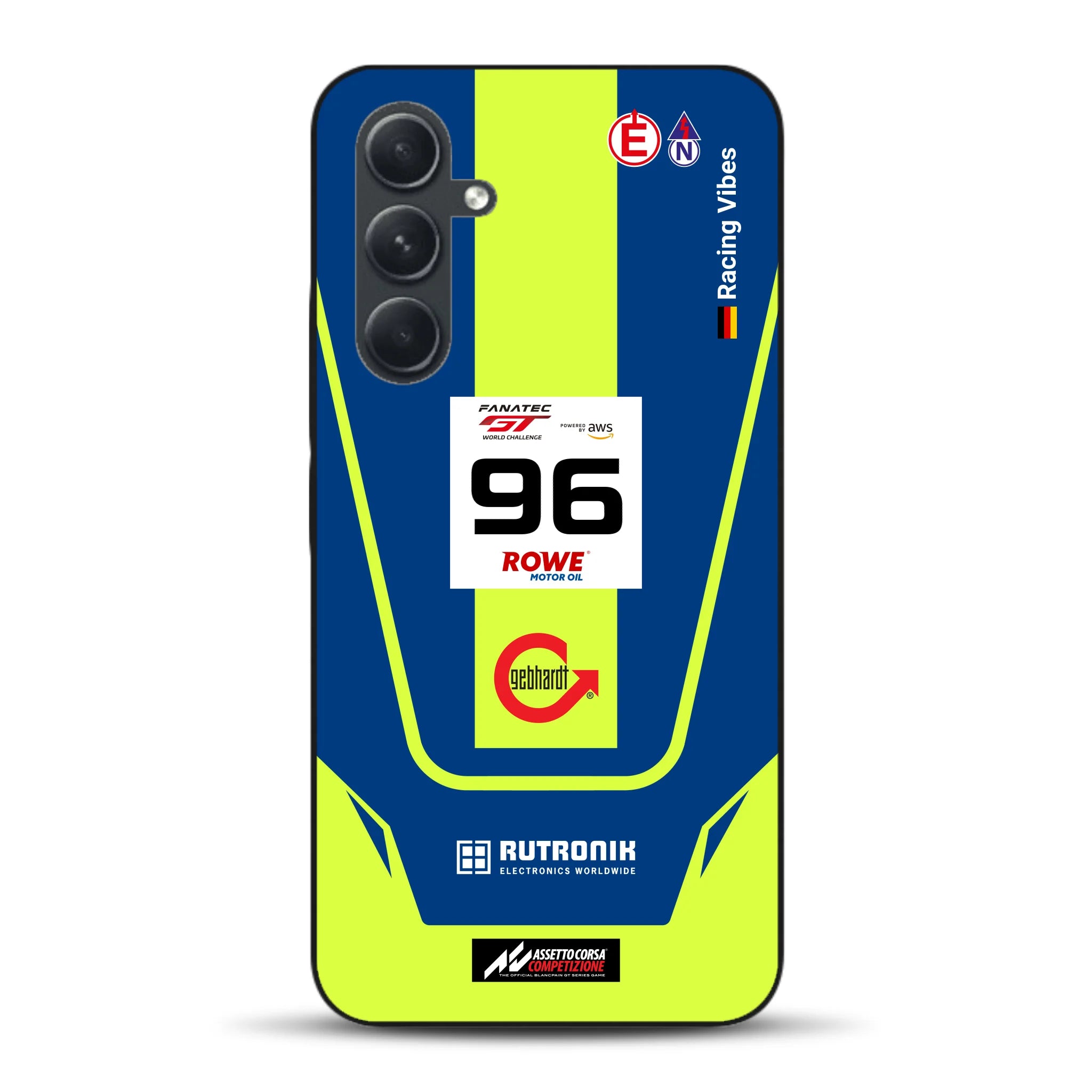 Porsche 911 GT3 R GTWC #96 Livery - Custodia per cellulare personalizzata per Samsung