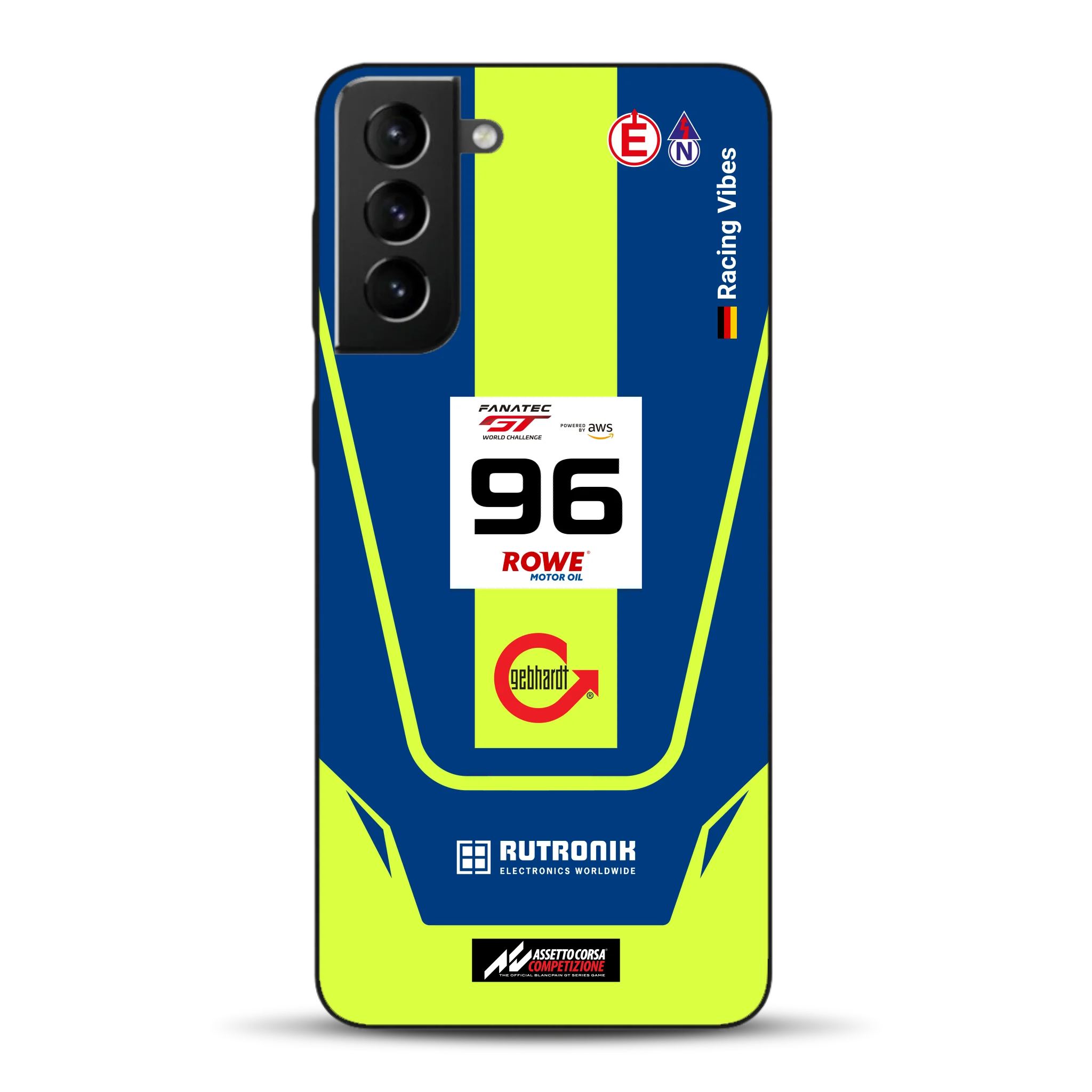 Porsche 911 GT3 R GTWC #96 Livery - Housse de téléphone portable personnalisée pour Samsung