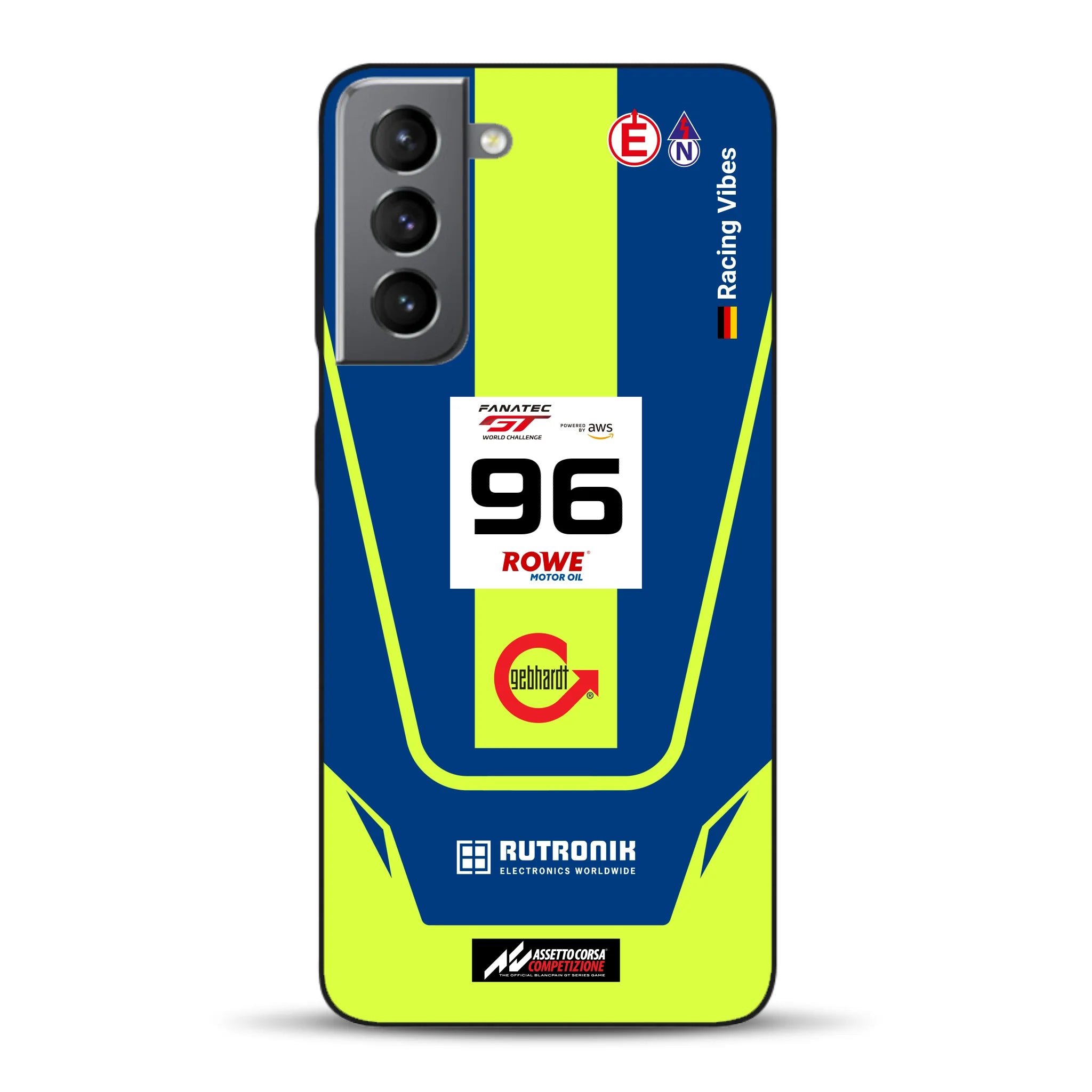 Porsche 911 GT3 R GTWC #96 Livery - Custodia per cellulare personalizzata per Samsung