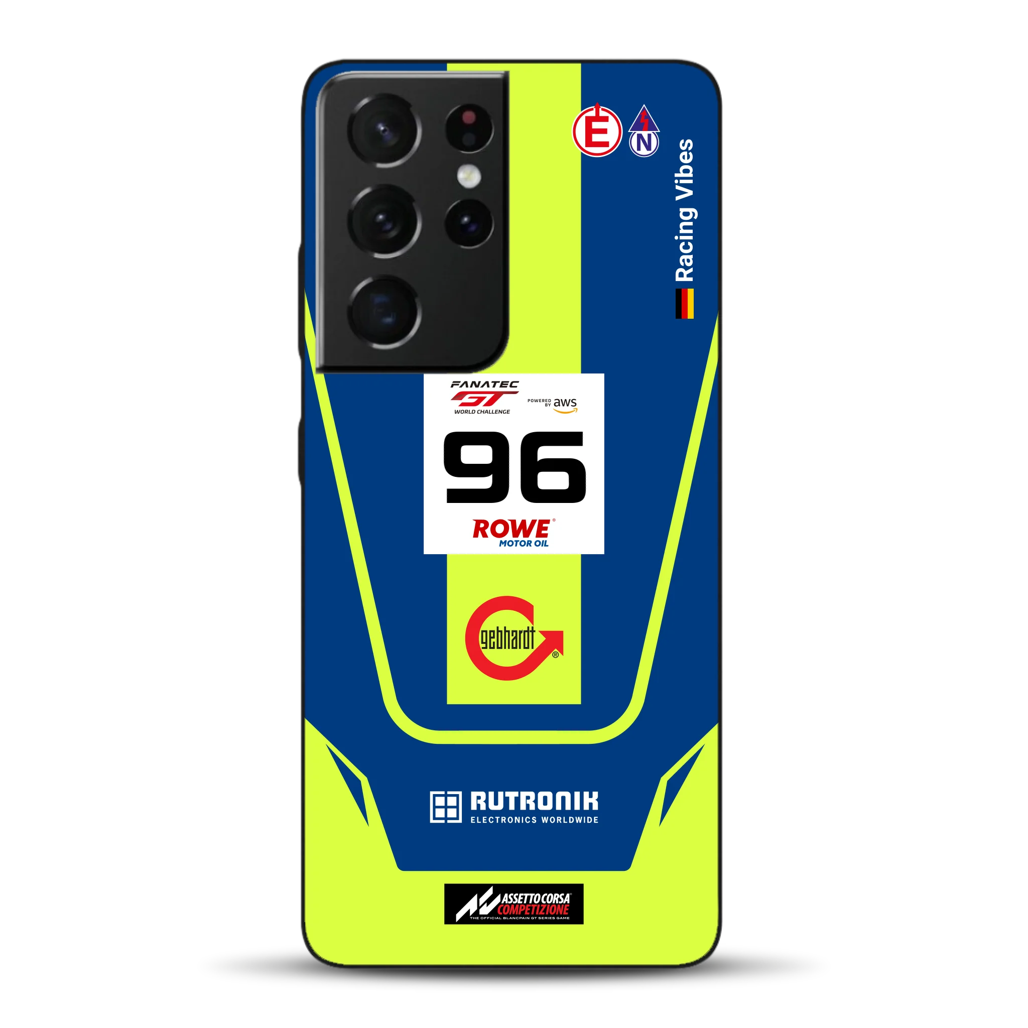 Porsche 911 GT3 R GTWC #96 Livery - Housse de téléphone portable personnalisée pour Samsung